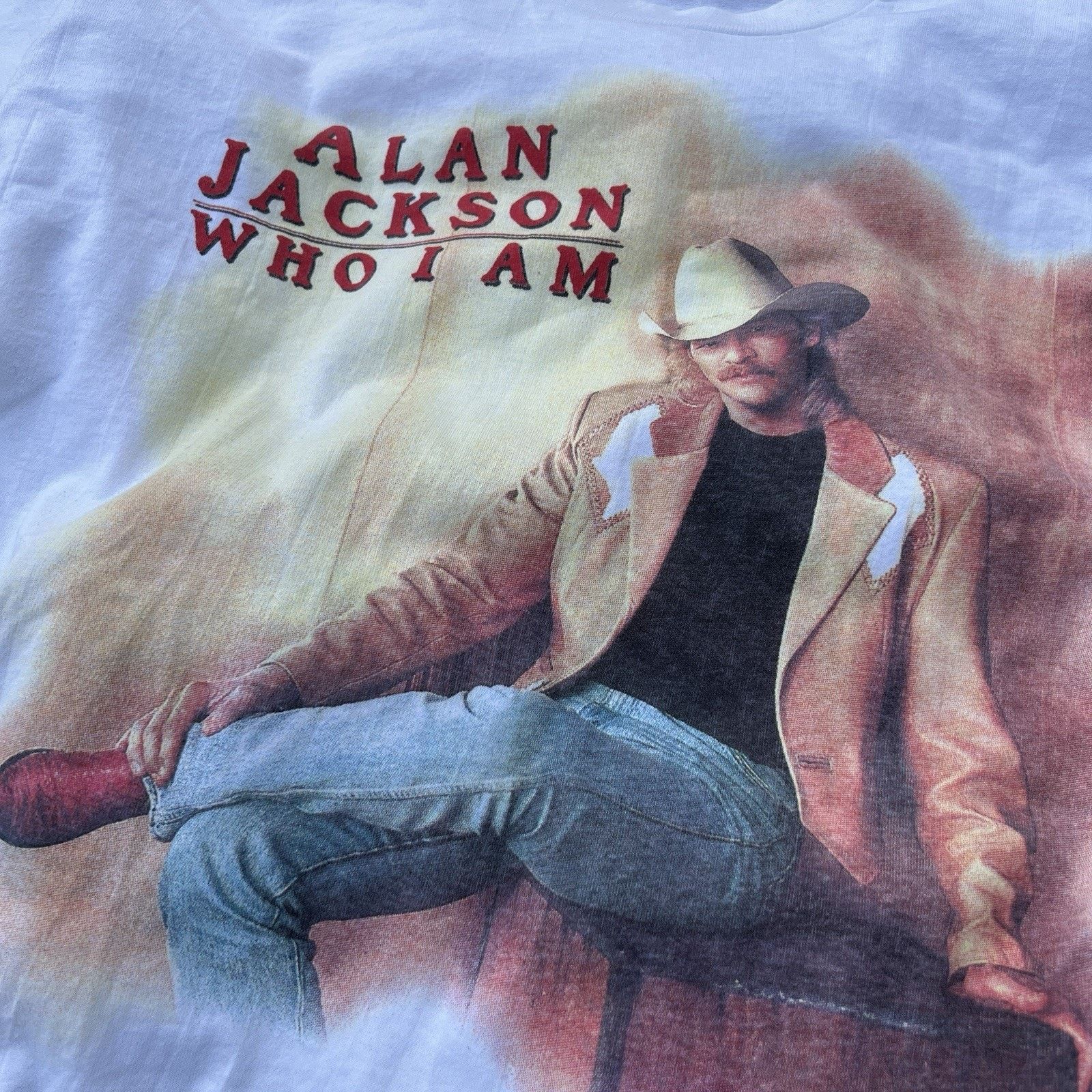 Fruit Of The Loom VINTAGE Alan Jackson Country T-Shirt Who I Am 1994 Tee Size US XL / EU 56 / 4 - 5 Thumbnail