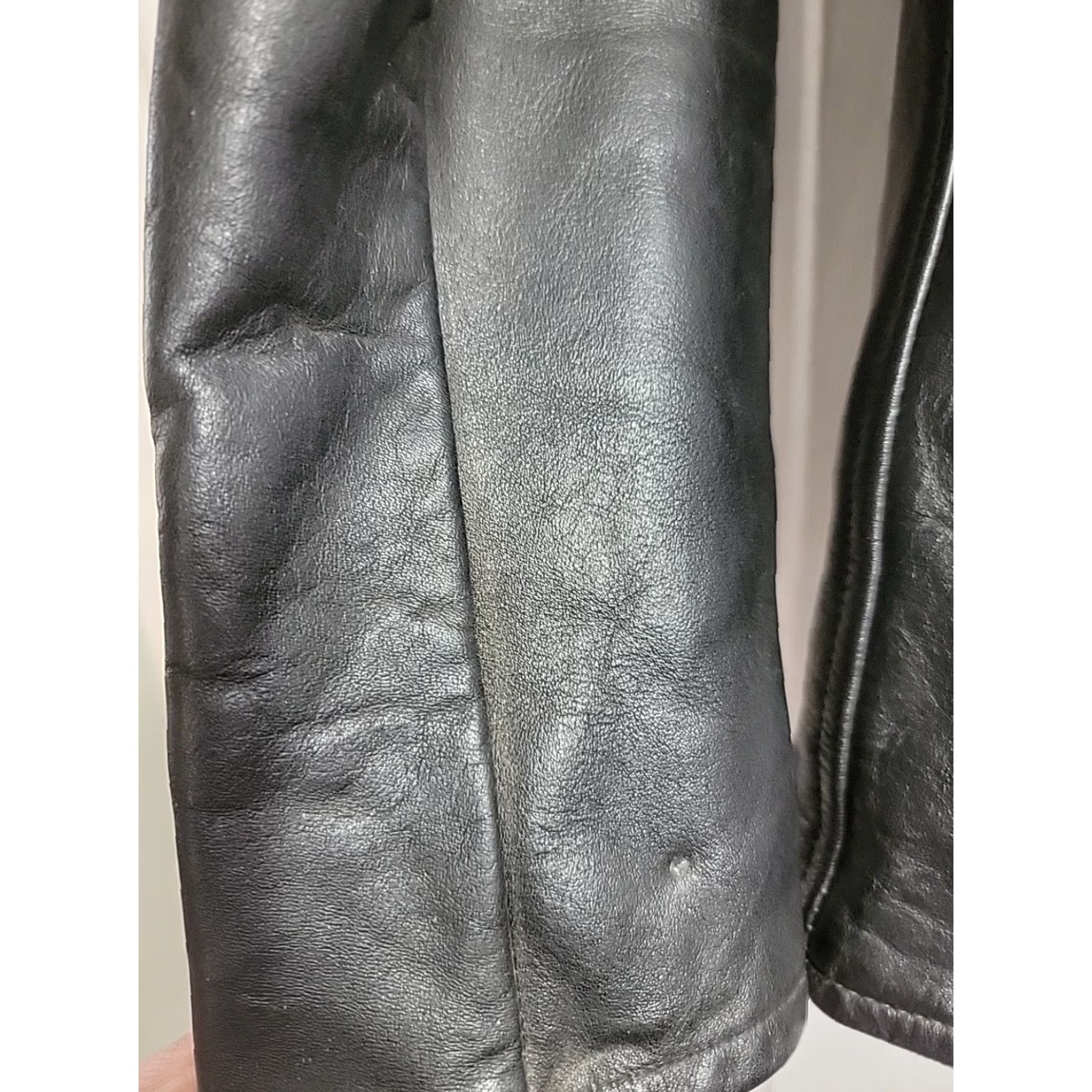 Vintage VINTAGE Passaic Leather Jacket Womens 10 Black Motorcycle Biker Cafe Racer Jacket Woman Regular Long Sleeve Zip Size L / US 10 / IT 46 - 6 Thumbnail