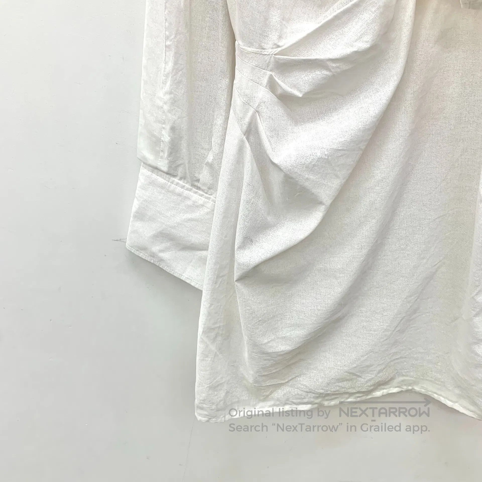 Jacquemus Jacquemus White pleated bow detail cotton long-sleeve shir Size XXS / US 00 / IT 34 - 5 Thumbnail