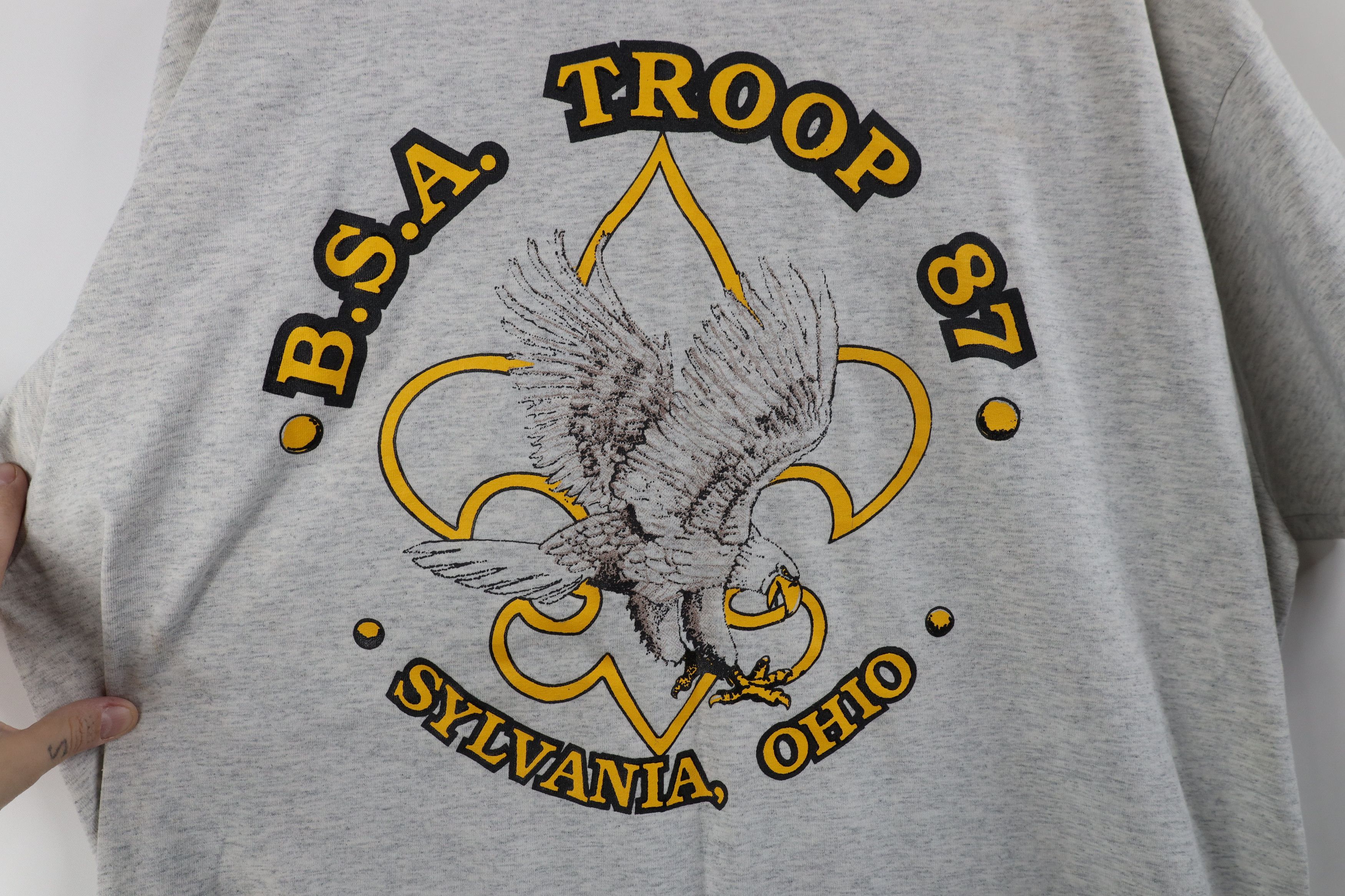 Vintage Vintage 90s Scouts of America Troop 87 Sylvania Ohio T-Shirt Size US XL / EU 56 / 4 - 10 Thumbnail