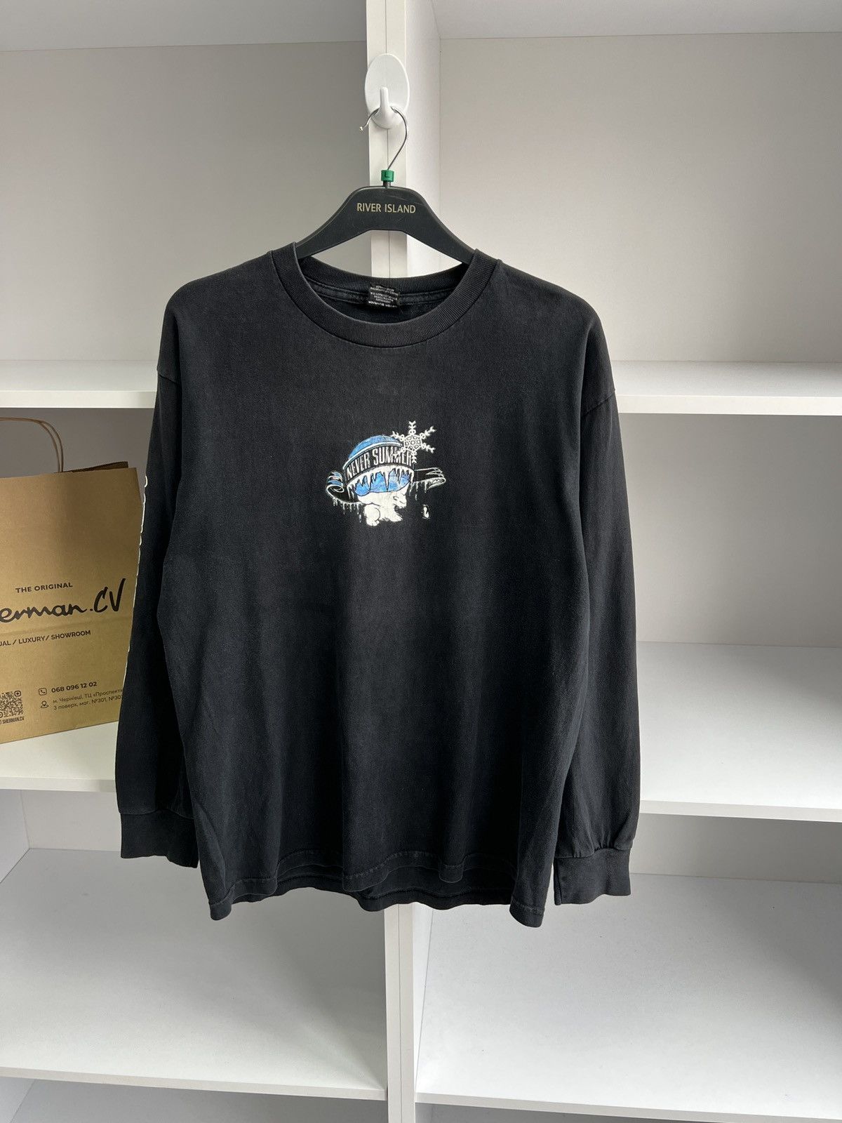 Band Tees × Vintage Vintage Never Summer Merch Long Sleeve Black Tee Size US M / EU 48-50 / 2 - 4 Thumbnail