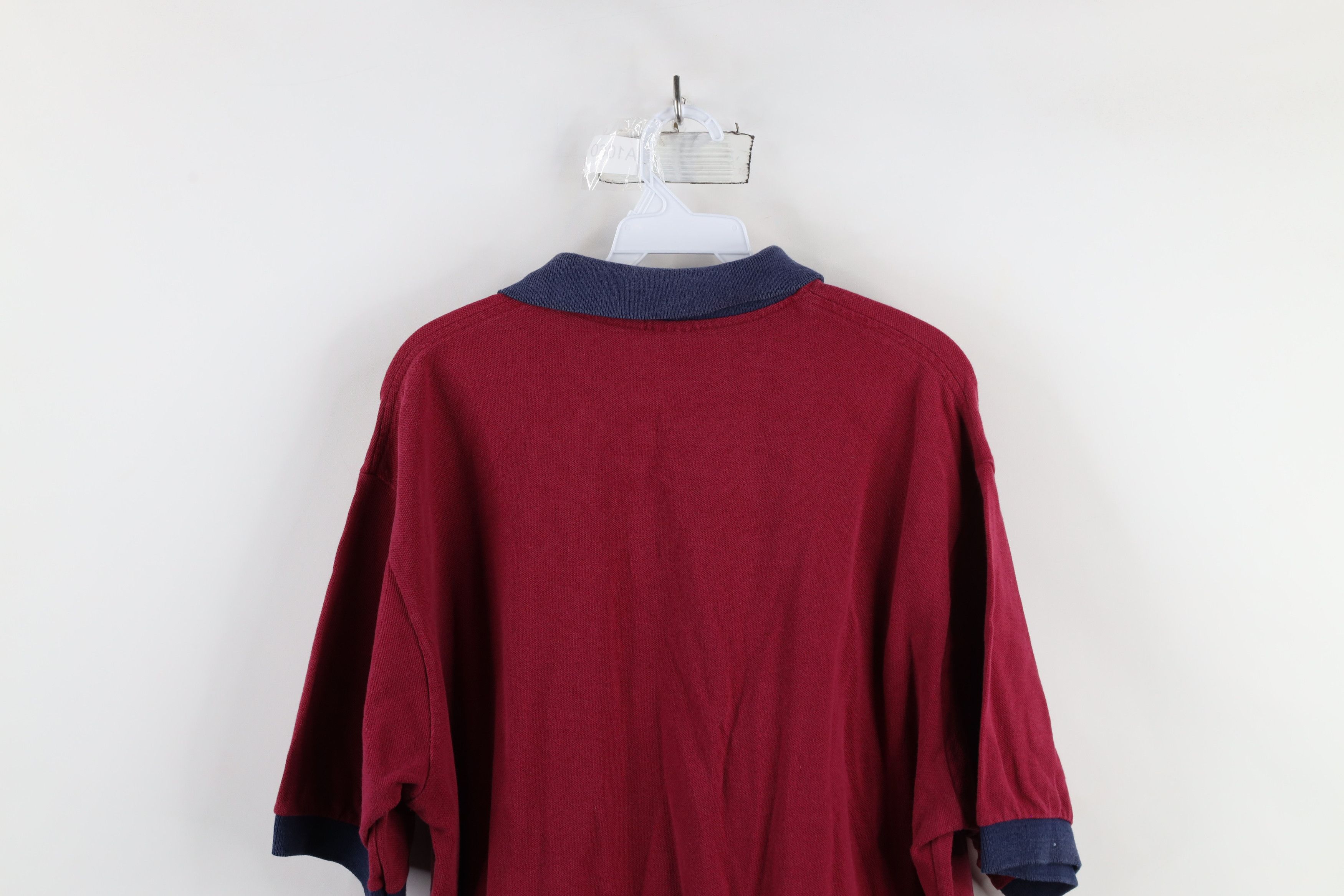Vintage Vintage 90s Spell Out HBO Short Sleeve Polo Shirt Red USA Size US XL / EU 56 / 4 - 12 Thumbnail