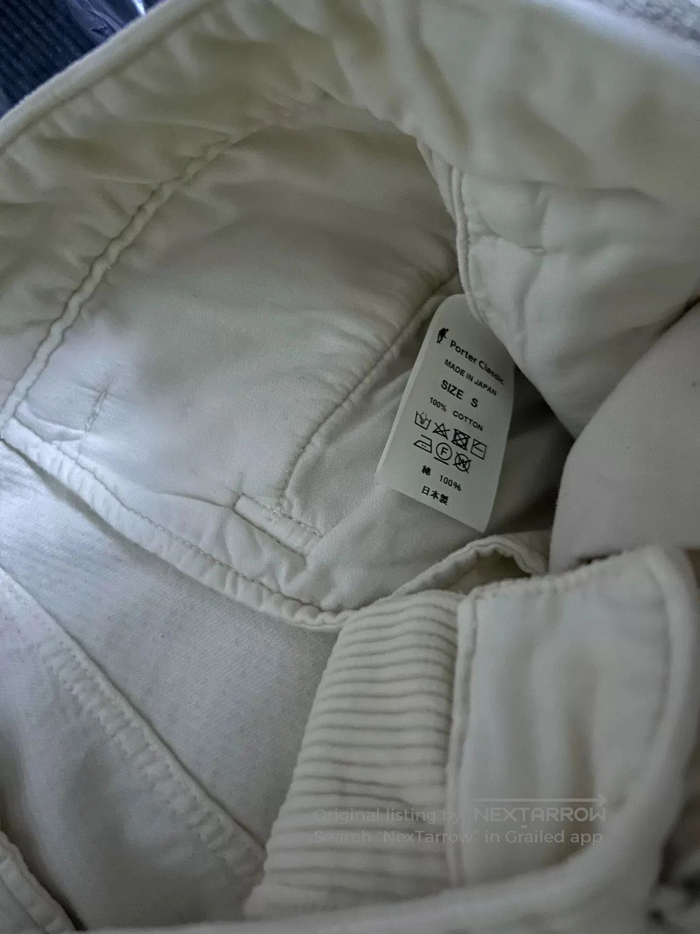 porter classic corduroy pants in white.
