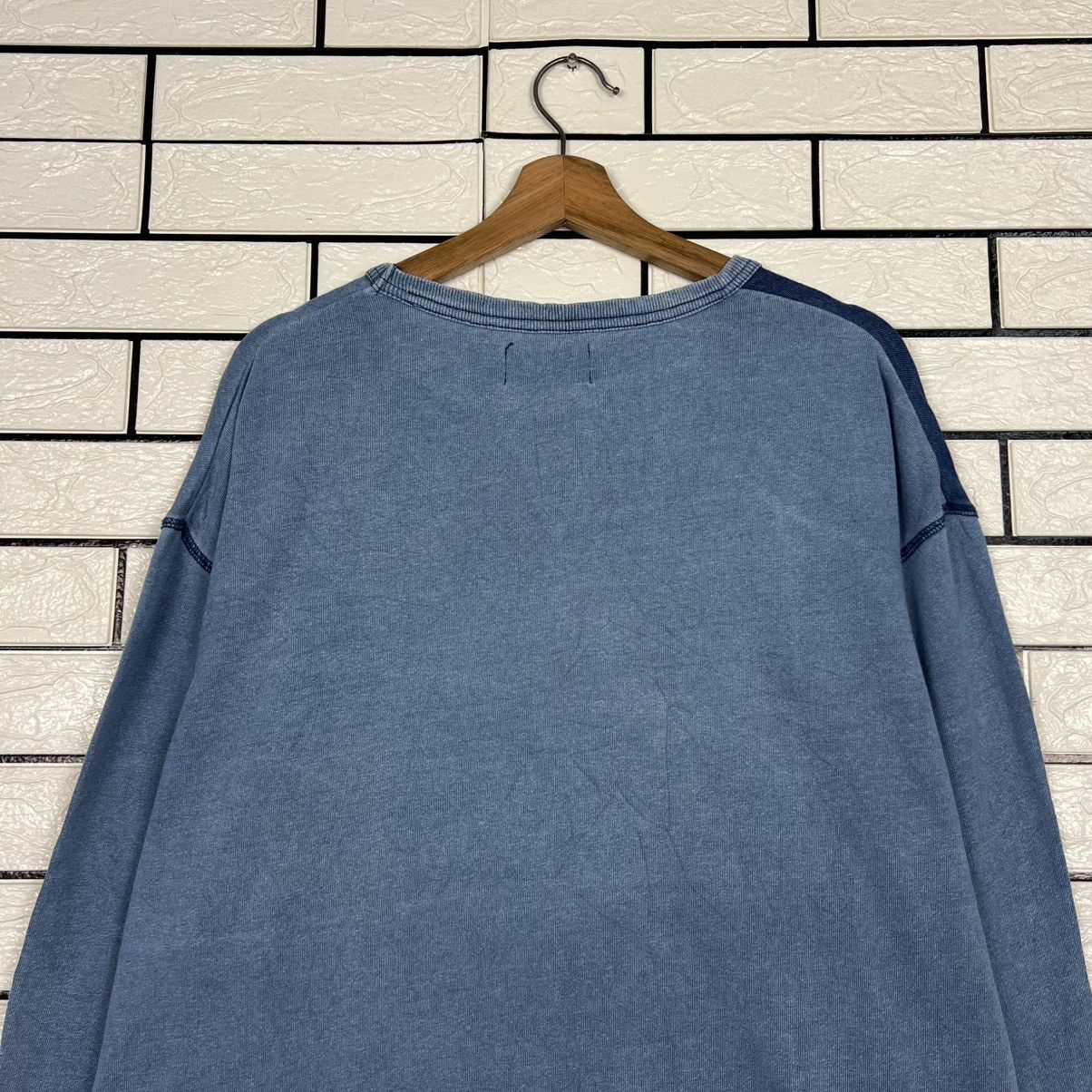 Japanese Brand THRIFT STANDARD Patchwork Sweatshirt Denim Style #4067-C185 Size US M / EU 48-50 / 2 - 15 Thumbnail