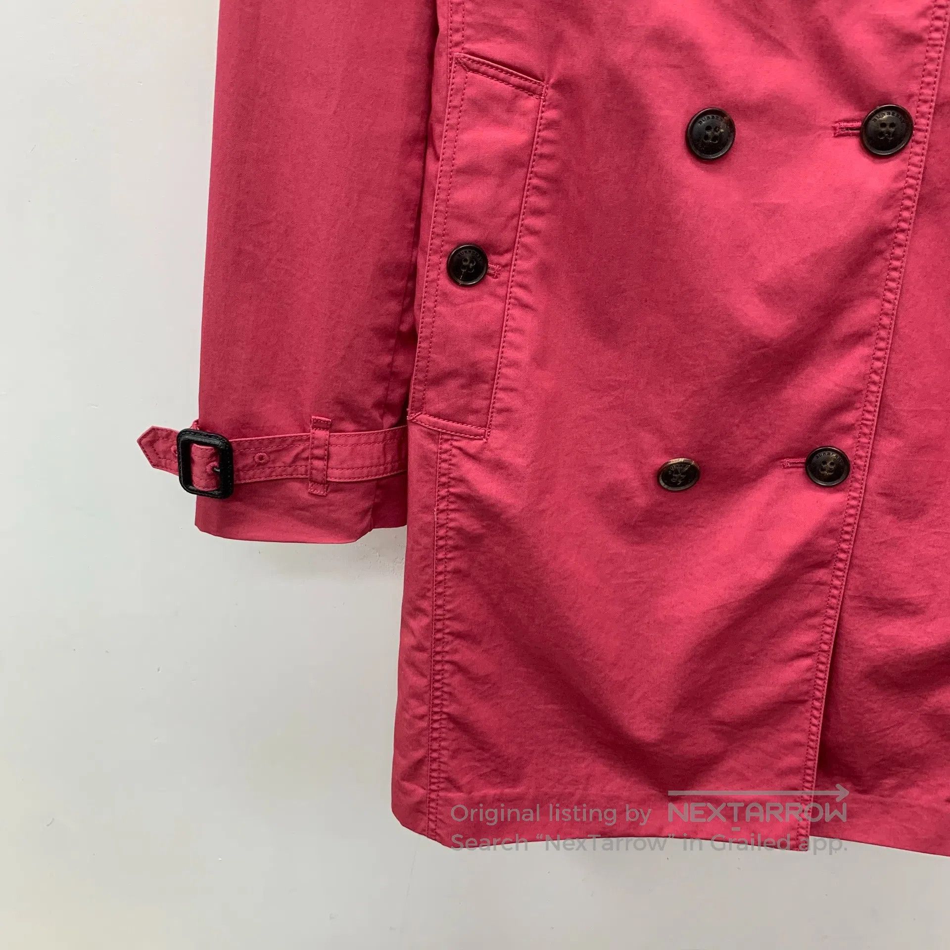 Burberry Burberry Size 14Y Red Cotton Lapel Double-breasted Long-sl Size M / US 6-8 / IT 42-44 - 4 Thumbnail