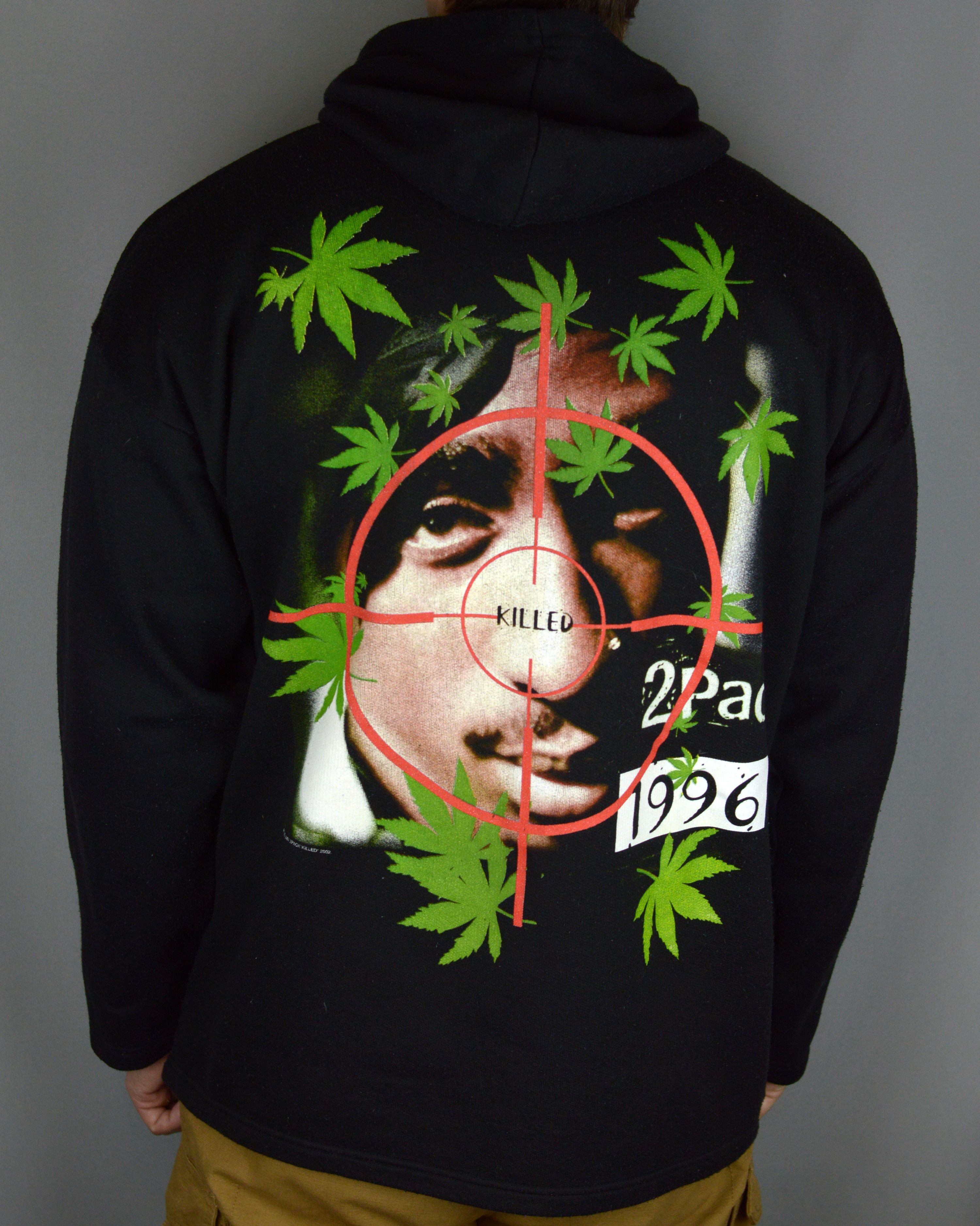 Rap Tees × Vintage Vintage 2pac Tu Pac 1996 Killed 2002 hoodie Size US XL / EU 56 / 4 - 1 Thumbnail