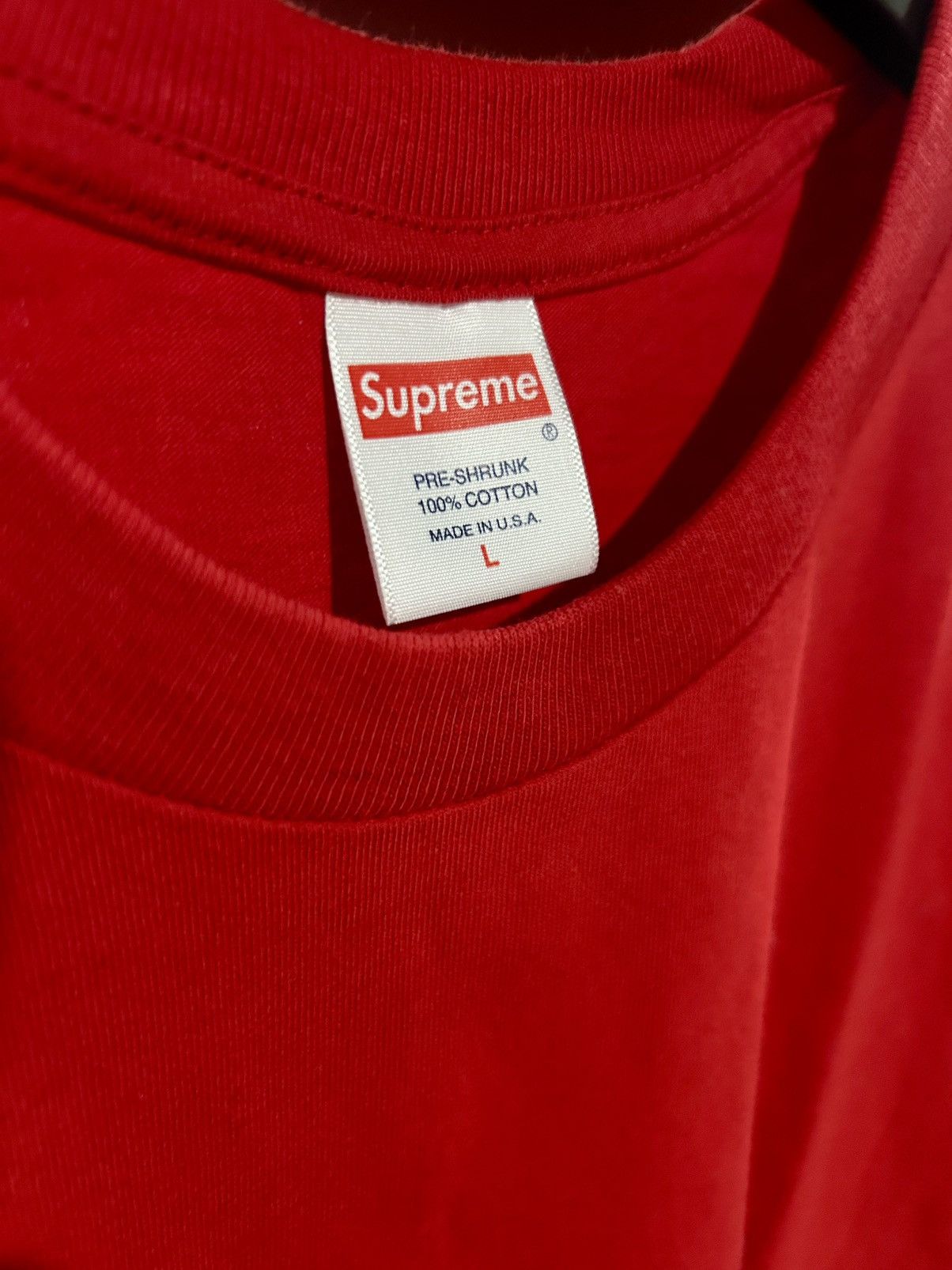 Supreme Supreme Men’s Red Blank Tee Size Large Size US L / EU 52-54 / 3 - 8 Thumbnail
