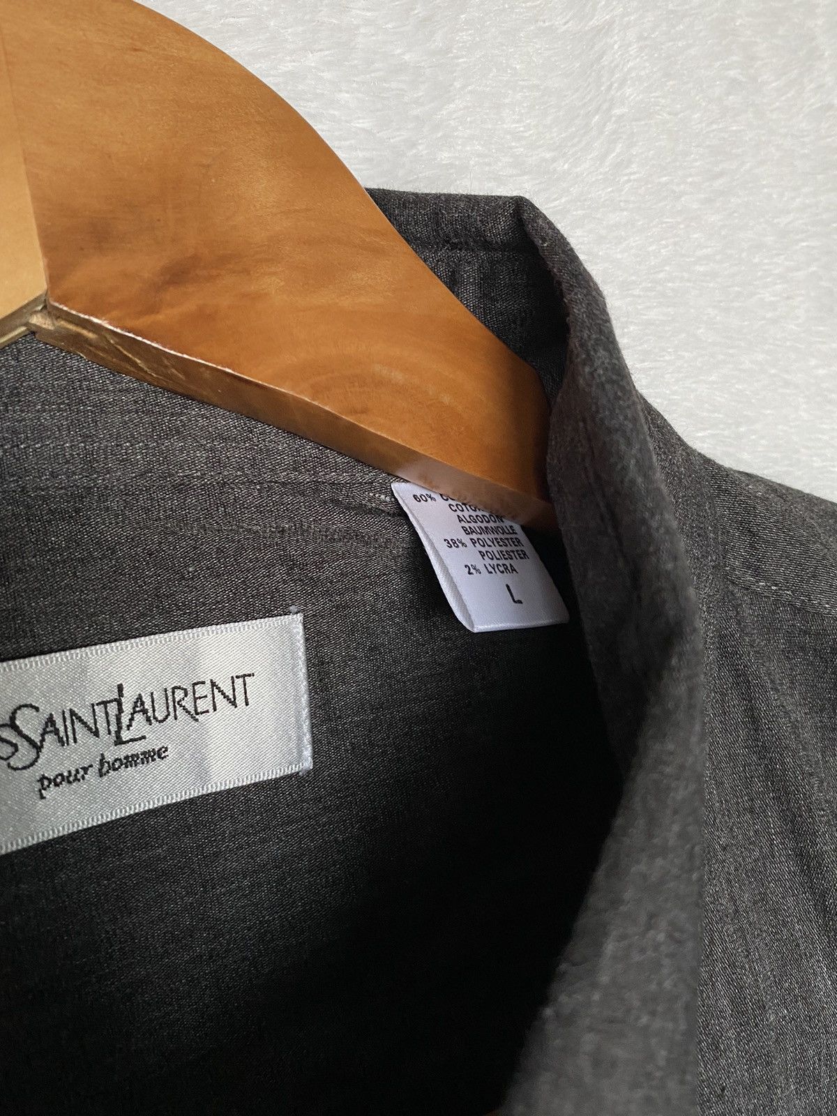 Yves Saint Laurent Vintage YvesSaintLaurent YSL Shirt Button Up Grey Size US L / EU 52-54 / 3 - 6 Thumbnail