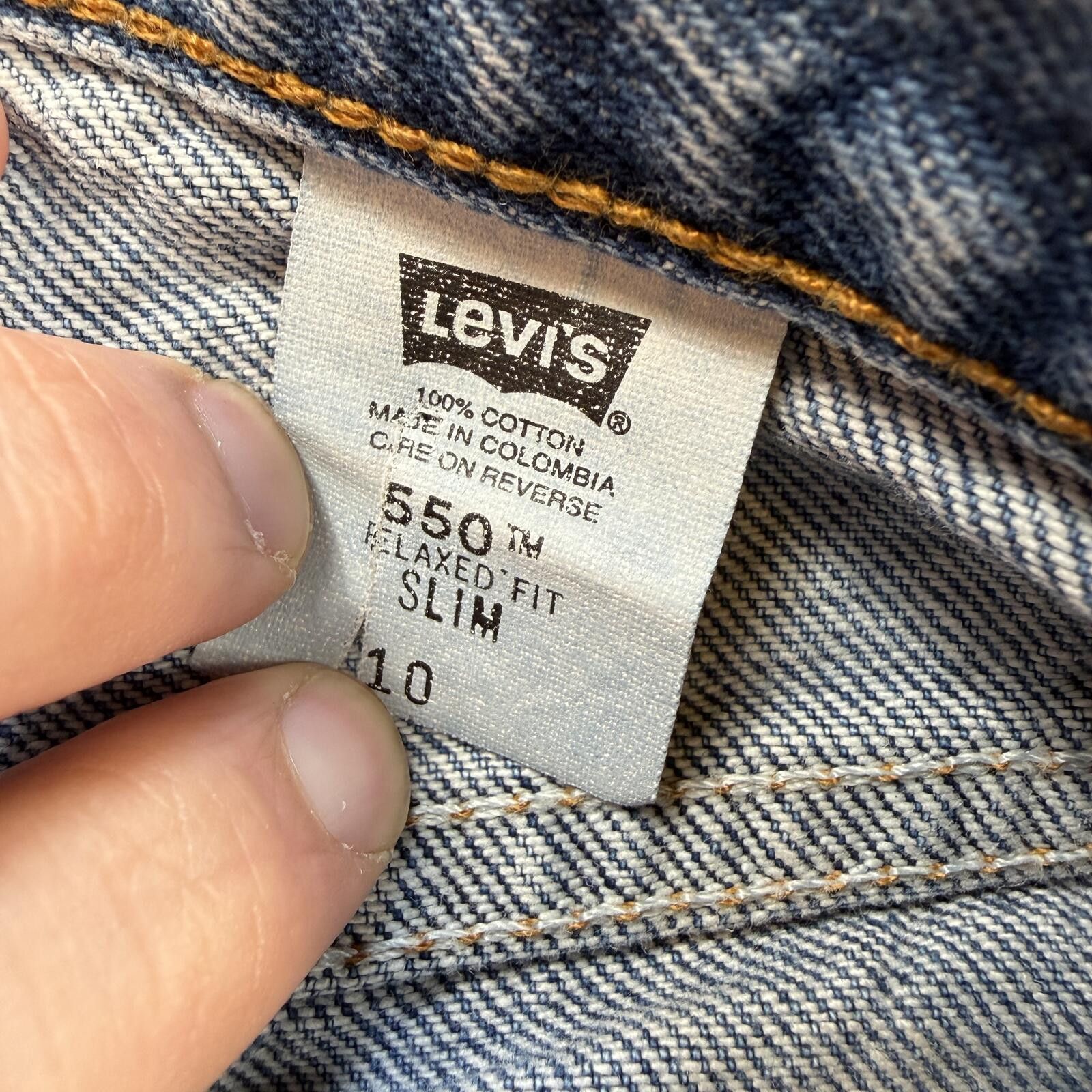 Levi's Levis 550 Relaxed Fit Slim Light Wash Jeans Youth 10 Y2K Size US 26 / EU 42 - 5 Thumbnail