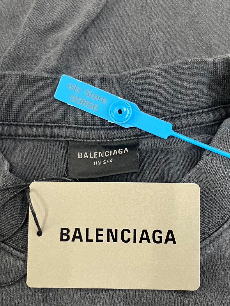 Balenciaga Balenciaga Logo Crew Neck Shoulder Short Sleeve Tee Size US S / EU 44-46 / 1 - 5 Thumbnail