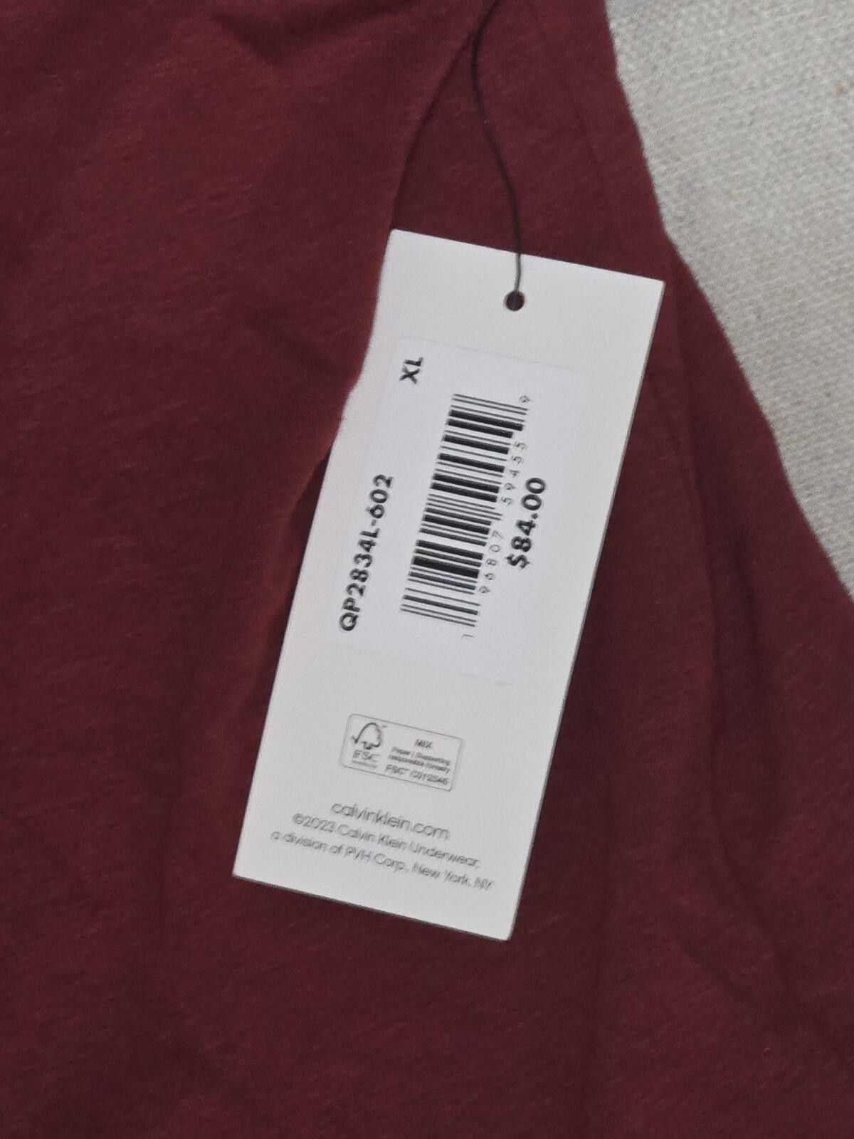 Calvin Klein Calvin Klein Sleepwear Women's Maroon Short Sleeve Shirt XL Size ONE SIZE - 4 Thumbnail