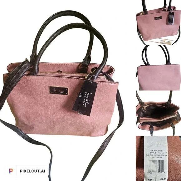 Nicole Miller Nicole Miller Janet Pink&Black Shoulder Bag Size ONE SIZE - 1 Thumbnail