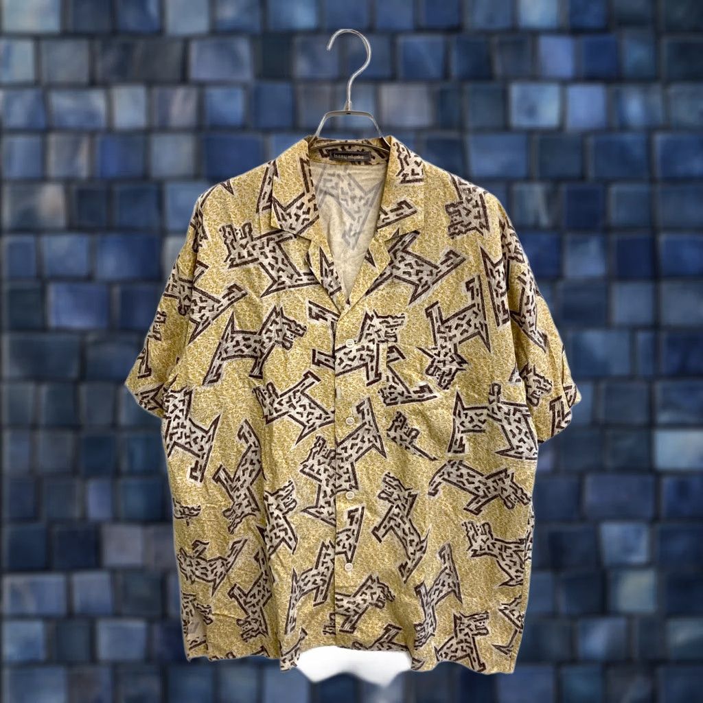 Issey Miyake ISSEY MIYAKE RAYON PATTERNED SHORT SLEEVE SHIRT MEN SIZE M BEIGE x BROWN USED Size US M / EU 48-50 / 2 - 1 Thumbnail