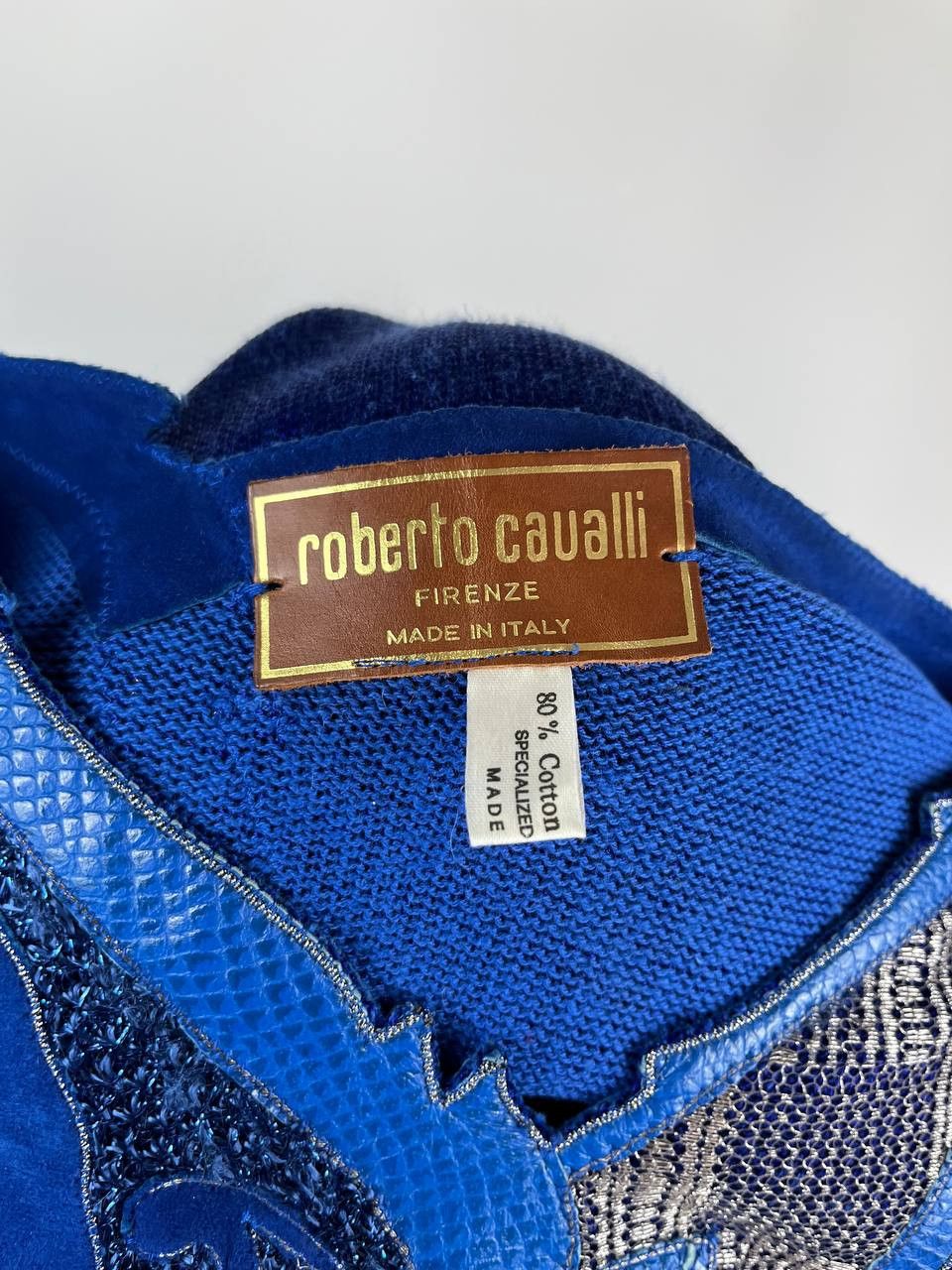 Roberto Cavalli Roberto Cavalli Firenze Sweater Genuine Leather Applique Size XL / US 12-14 / IT 48-50 - 12 Thumbnail