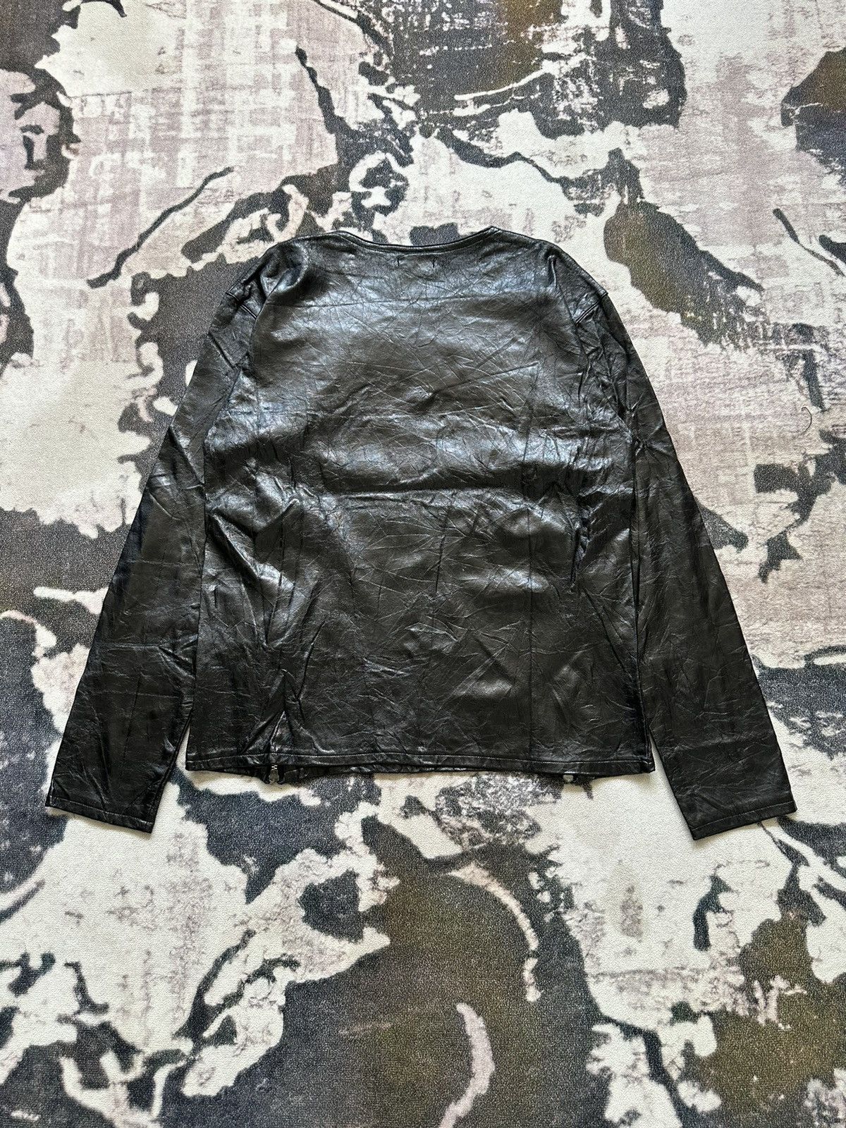 PPFM AW1998 PPFM waxed coated punk zipper sweater Size US M / EU 48-50 / 2 - 2 Thumbnail