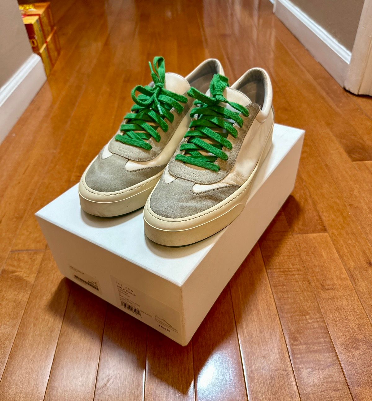 Pre-owned The Row Marley Lace-up Shoes In White Milk