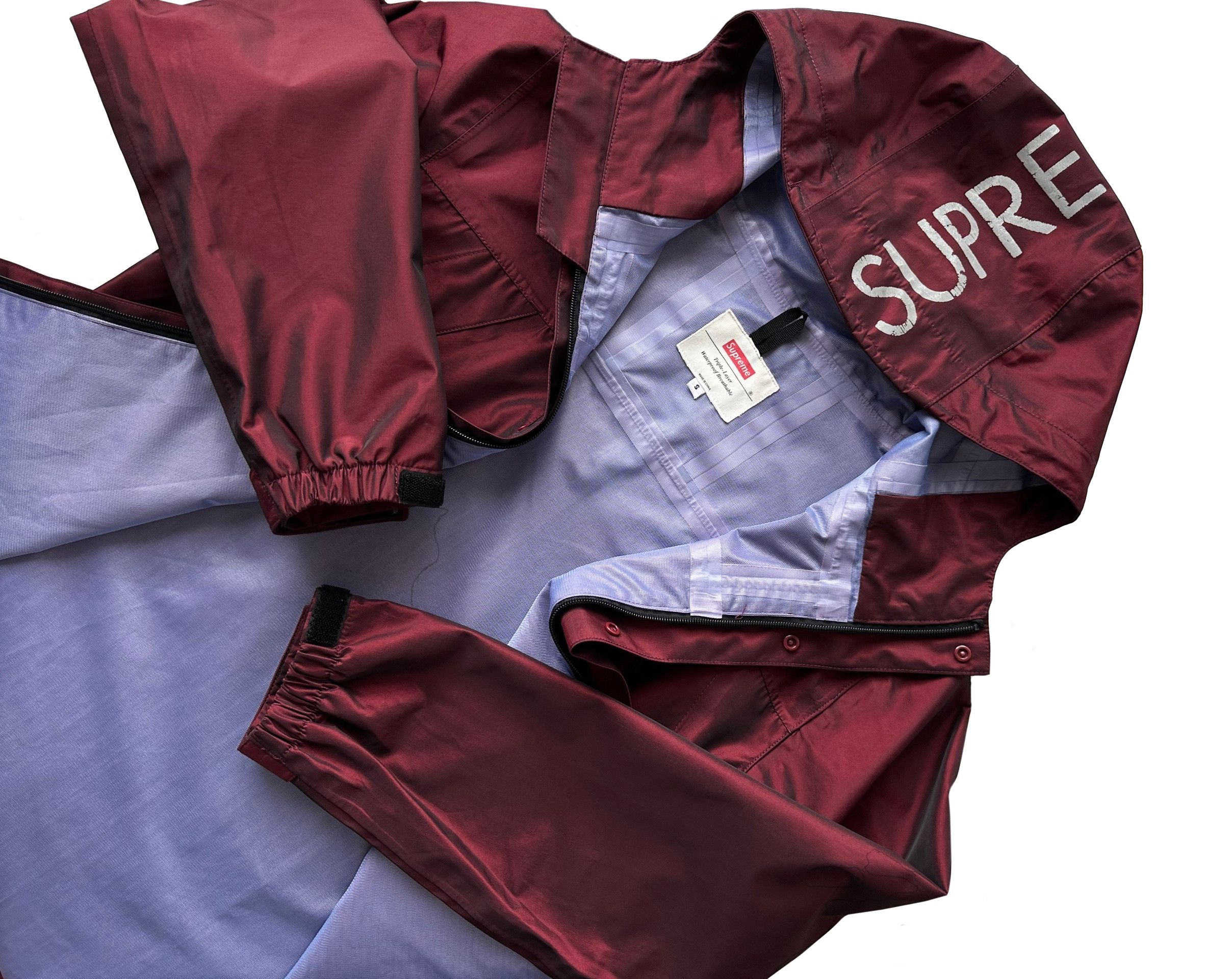 Supreme Supreme Red Shimmer Waterproof Breathable shall jacket Size US S / EU 44-46 / 1 - 1 Thumbnail