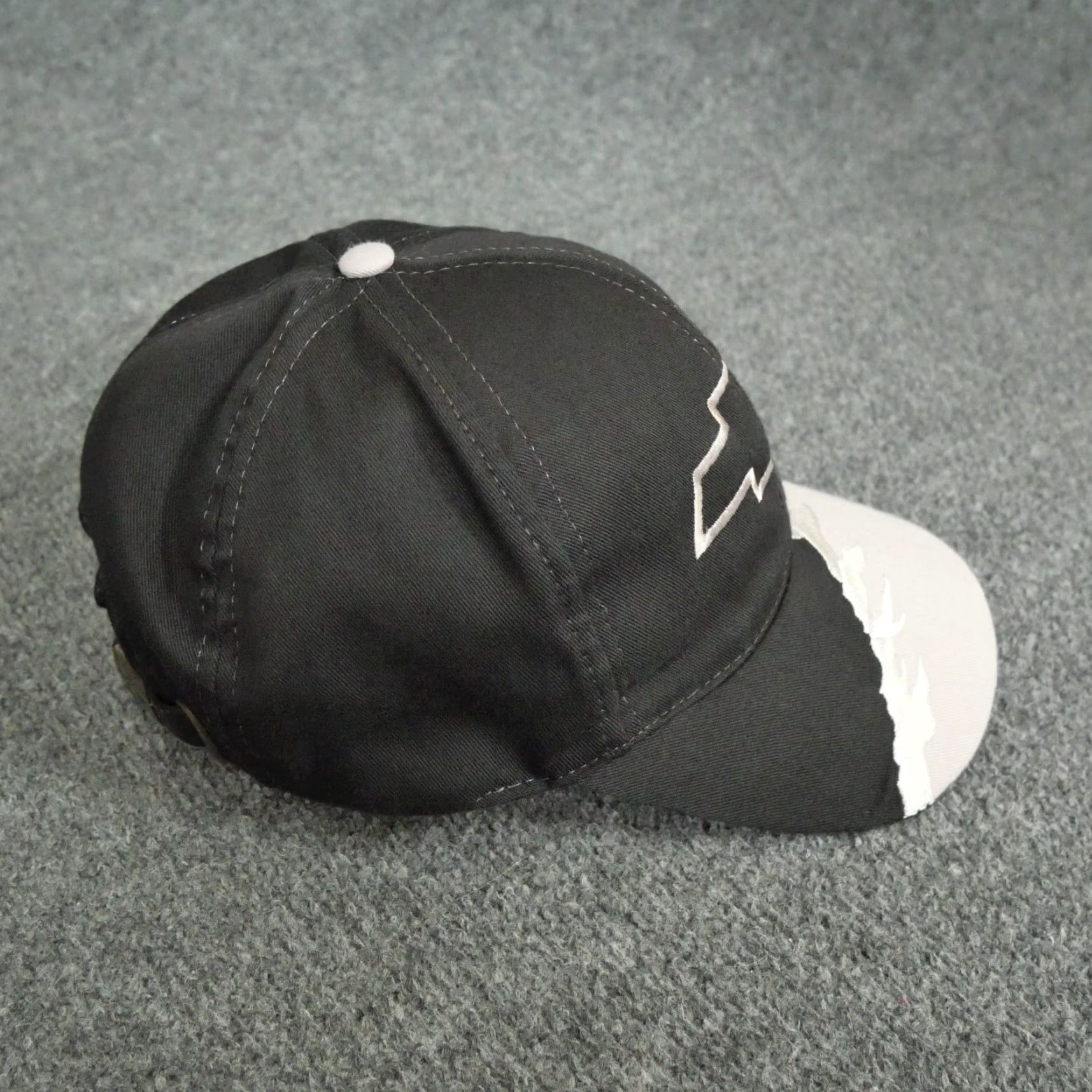 Vintage VINTAGE Chevy Hat Adult Mens Black Grey Strap Back Saw Tooth Rip 90s Y2K Snapback One Size Black Mens Vintage 90s Size ONE SIZE - 6 Thumbnail