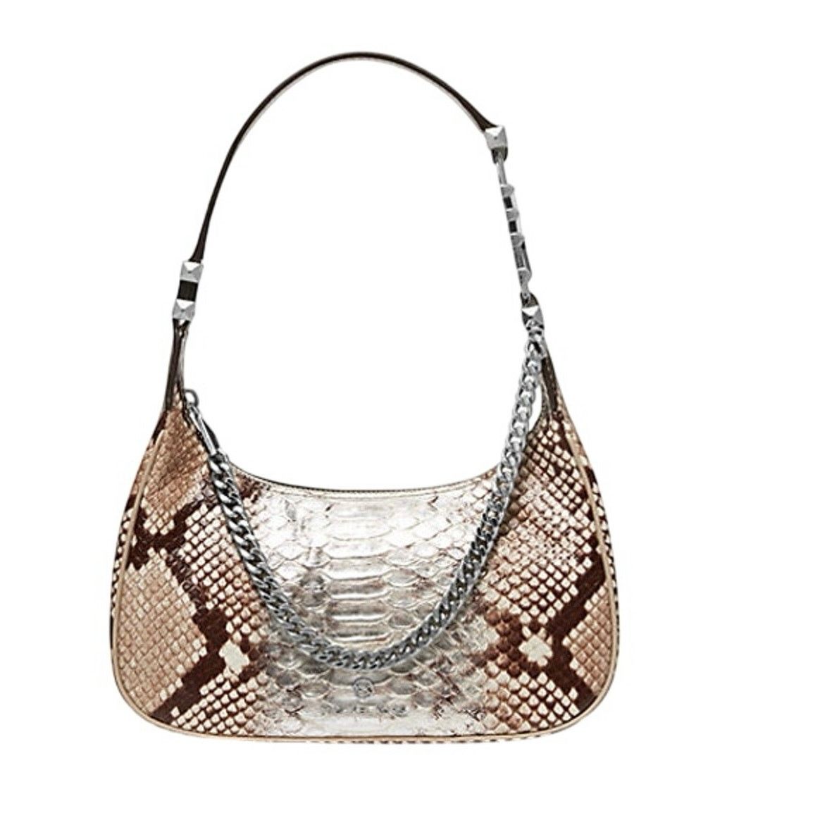 Michael Kors Michael Kors Piper Two-Tone Snake Leather Shoulder Bag Size ONE SIZE - 2 Thumbnail