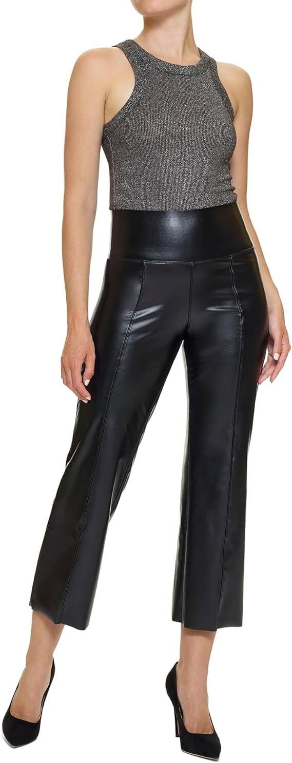 Other HUE U23634 Faux Leather Flare Leggings Black ( S ) Size 24" / US 00 / IT 34 - 1 Thumbnail