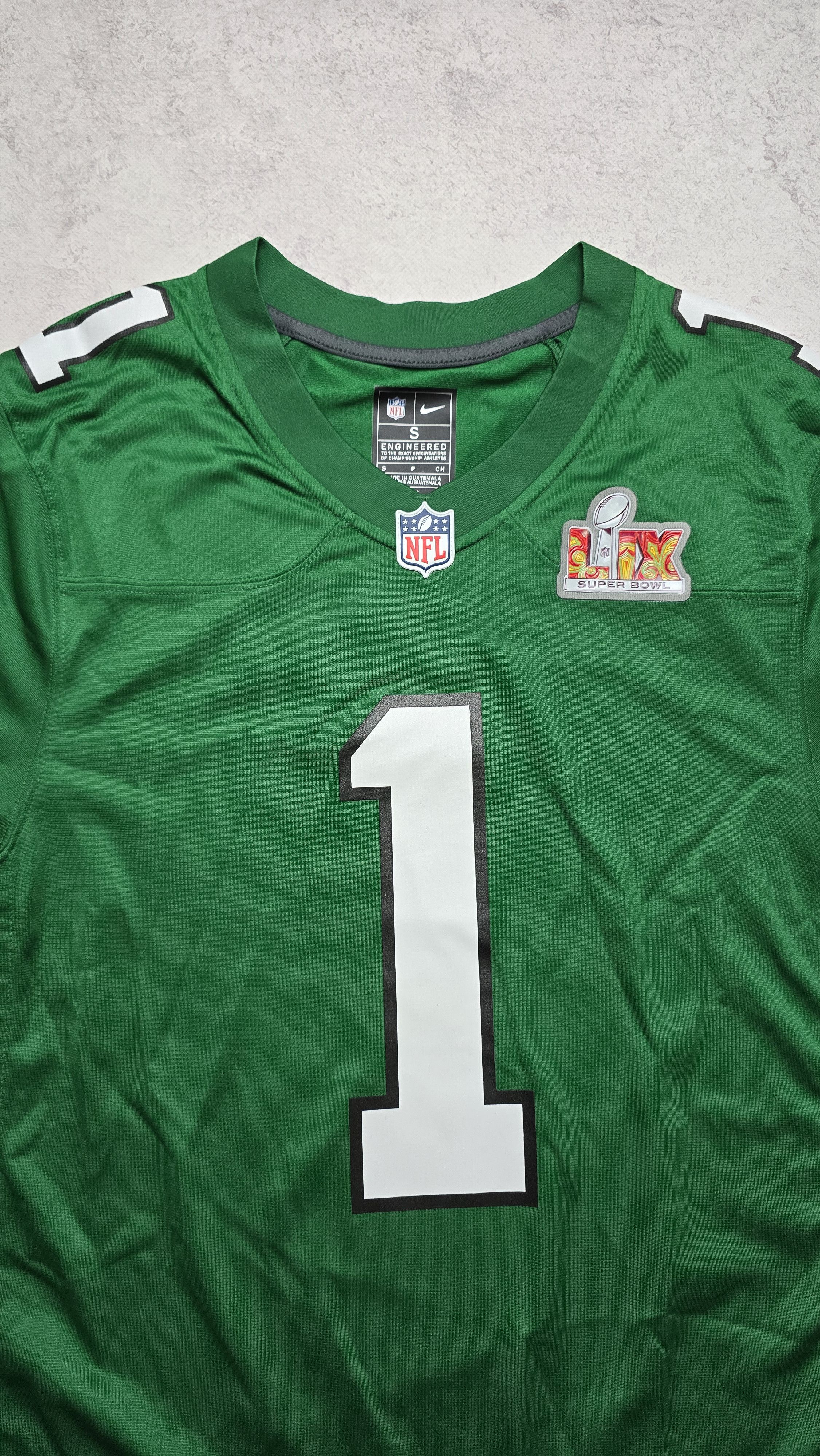 Nike Hurts #1 Eagles Alternate Game Super Bowl LIX Champs Jersey Size US S / EU 44-46 / 1 - 12 Thumbnail