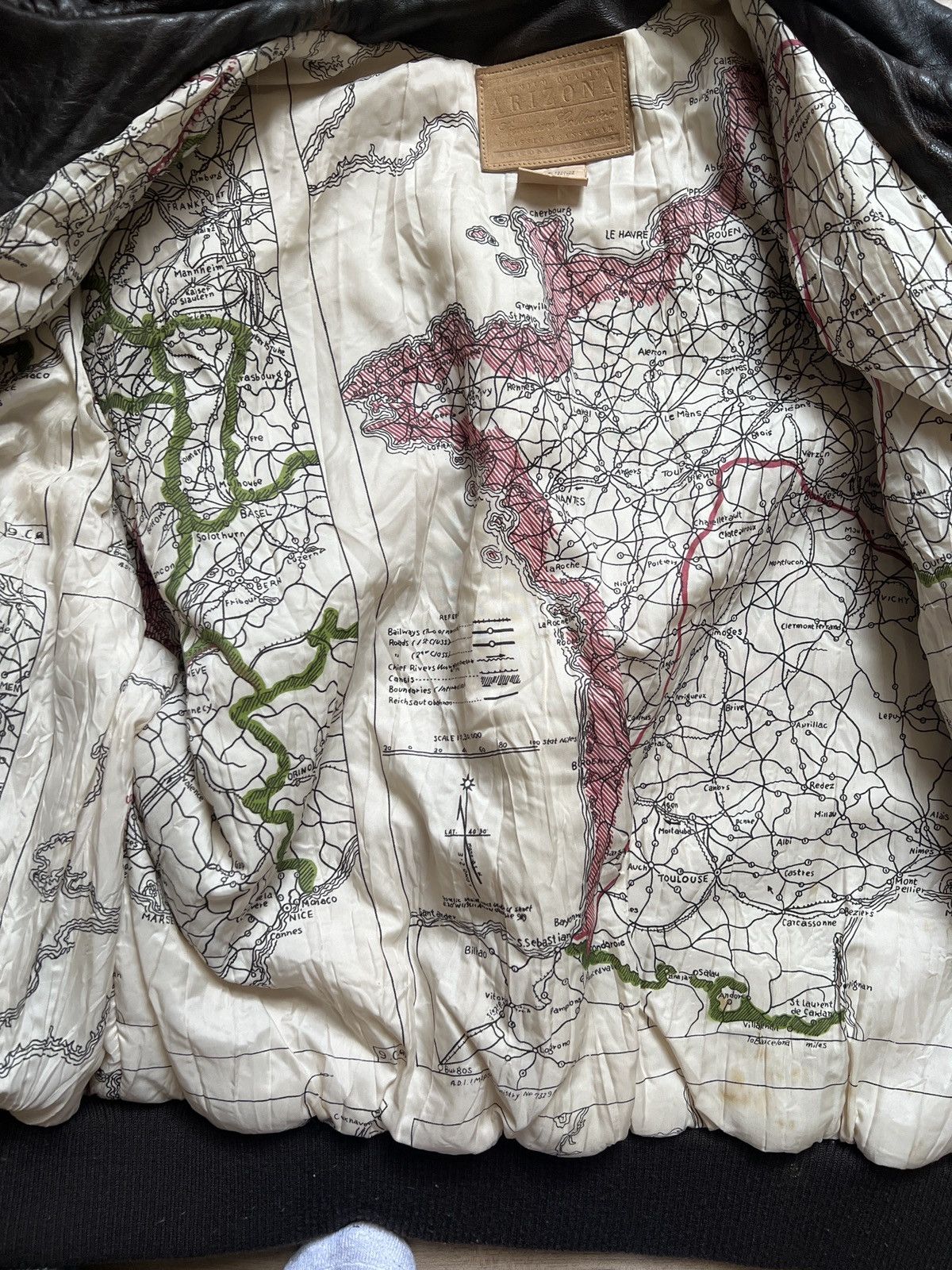 Vintage Vintage leather jacket /Map Size US L / EU 52-54 / 3 - 3 Thumbnail
