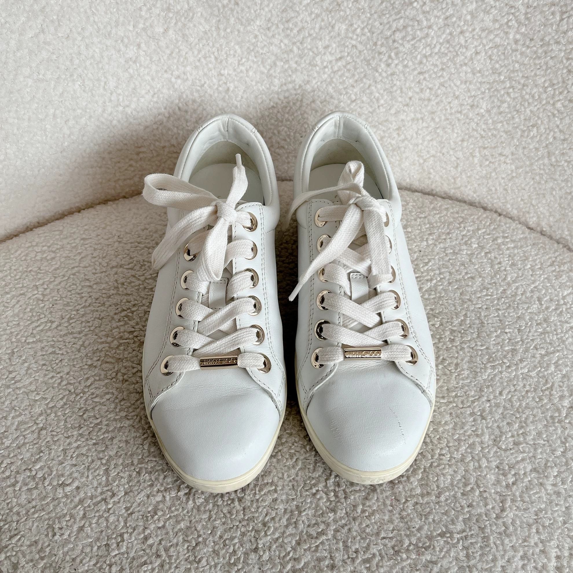 Jimmy Choo Jimmy Choo white sneakers size 35.5 Size US 5 / IT 35 - 2 Thumbnail