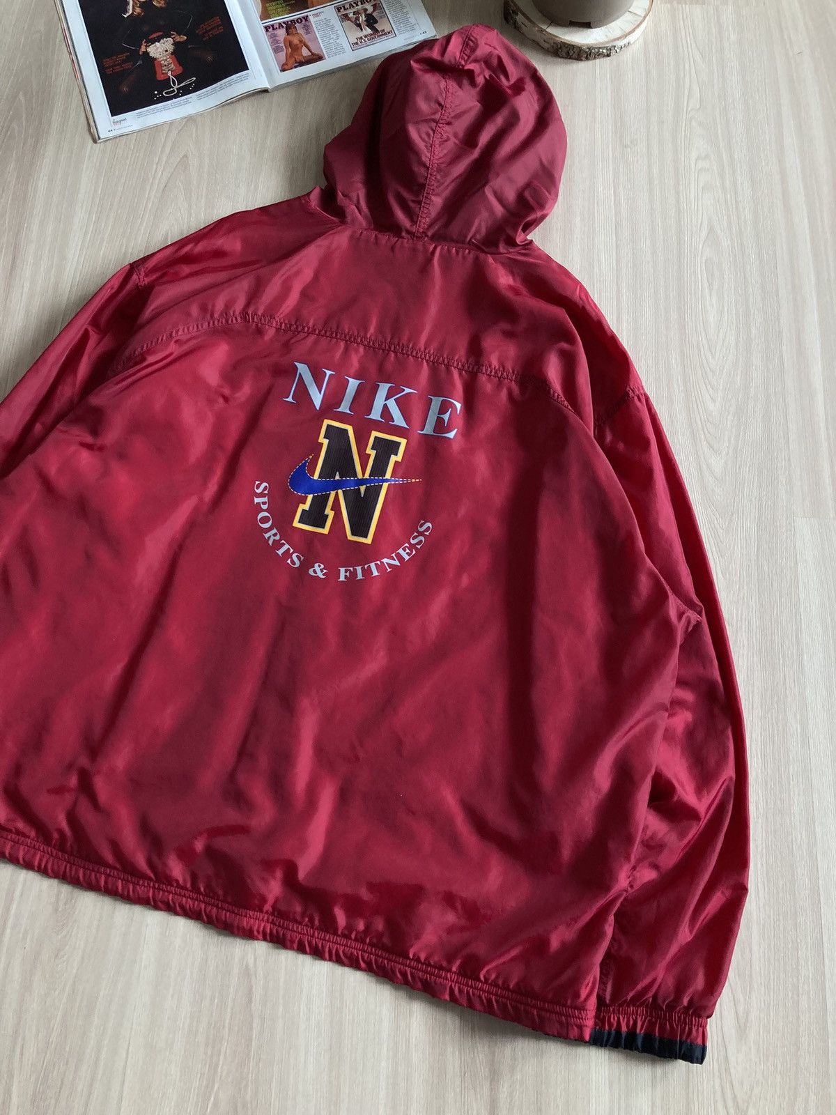 Vintage Vintage RARE Nike Big Logo Nylon Jacket 90s Size US XL / EU 56 / 4 - 4 Thumbnail
