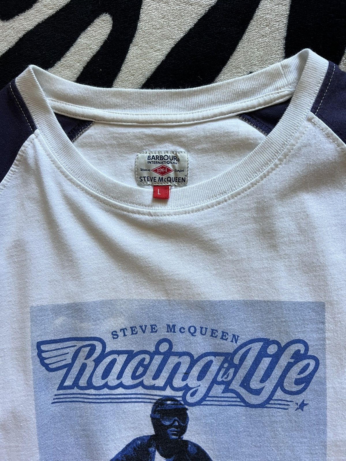 Barbour Barbour International Steve McQueen Triumph Racing tees 1963 Size US L / EU 52-54 / 3 - 10 Thumbnail