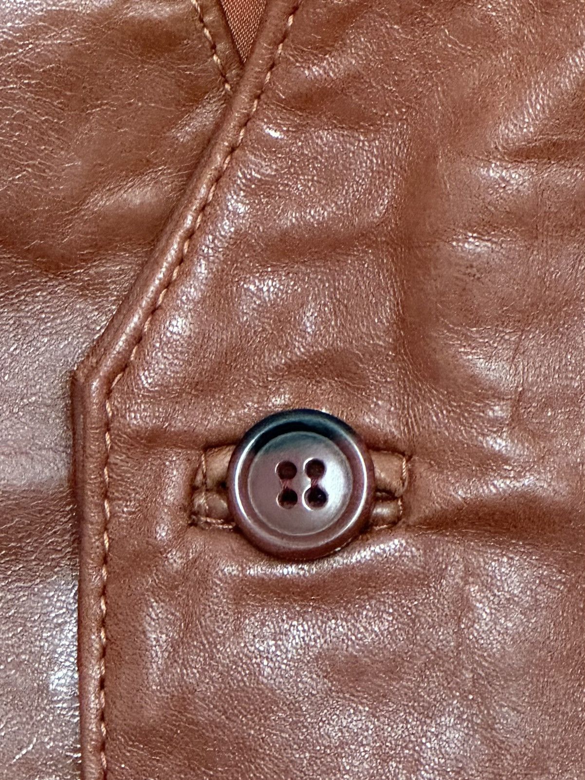 Other Concord 80’s Genuine Leather Vest Ostrich Cuervo Rust Size L / US 10 / IT 46 - 7 Thumbnail