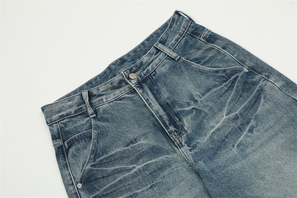 Japanese Brand × Jean Men's punk casual wide-leg washed gradient loose jeans Size US 32 / EU 48 - 4 Thumbnail