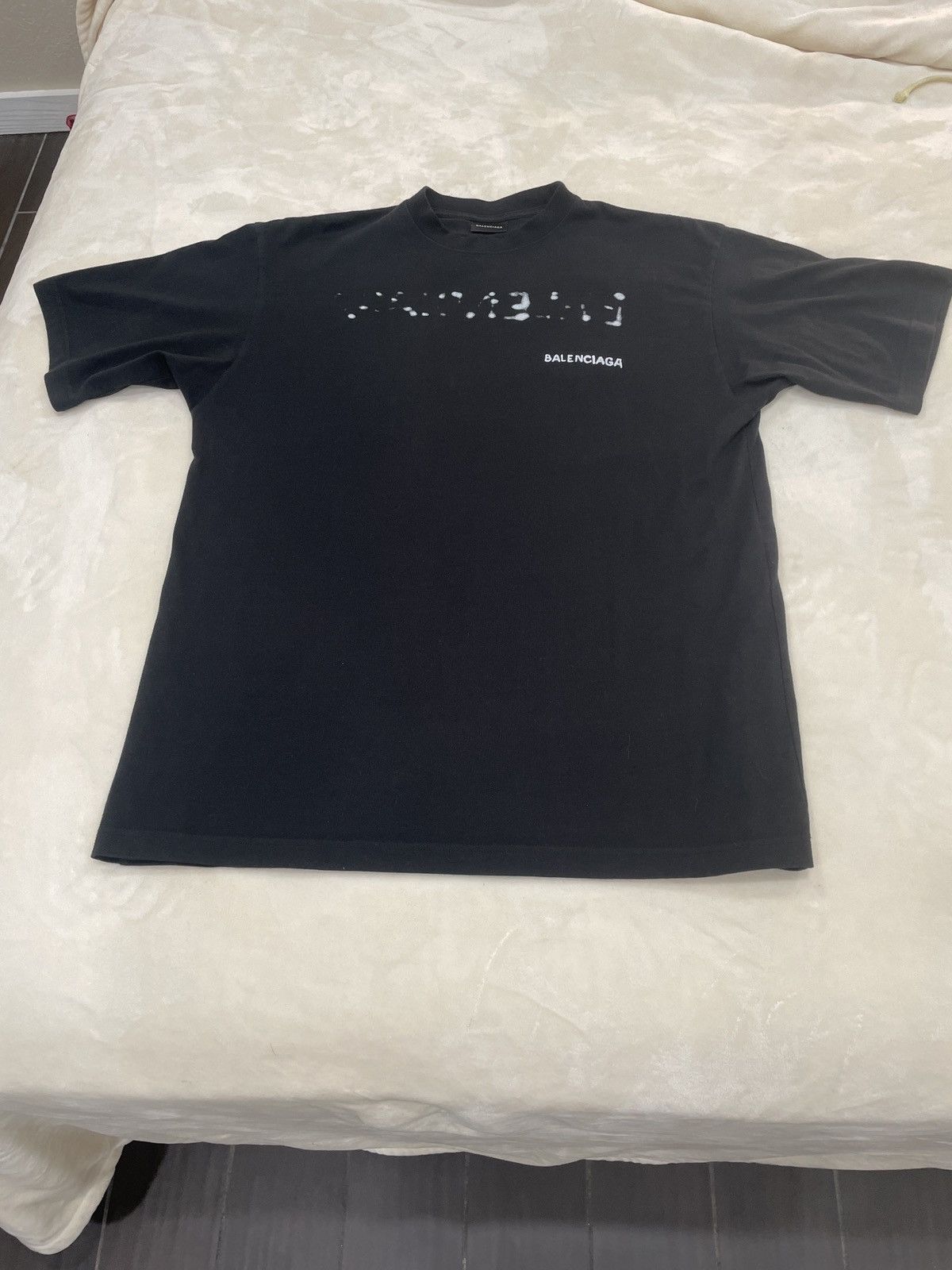 image of Balenciaga Hand Drawn Tee in Black, Men's (Size Small)