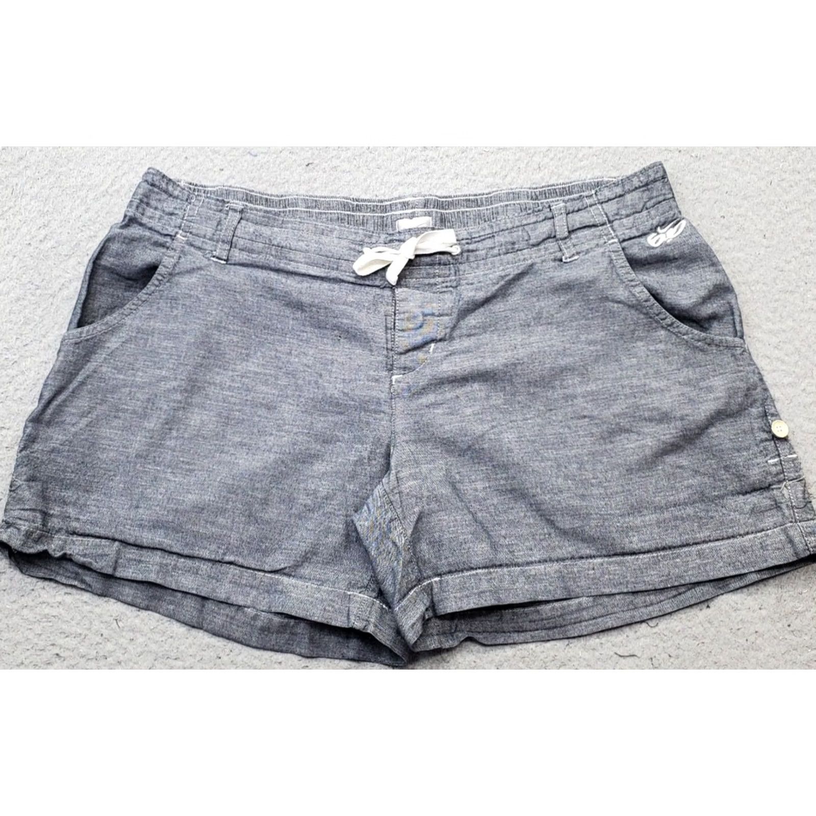 Nike Nike 6.0 Shorts Womens L Gray Chambray Adjustable Drawstring Waist Shorts Size 36" / US 14 / IT 50 - 2 Thumbnail