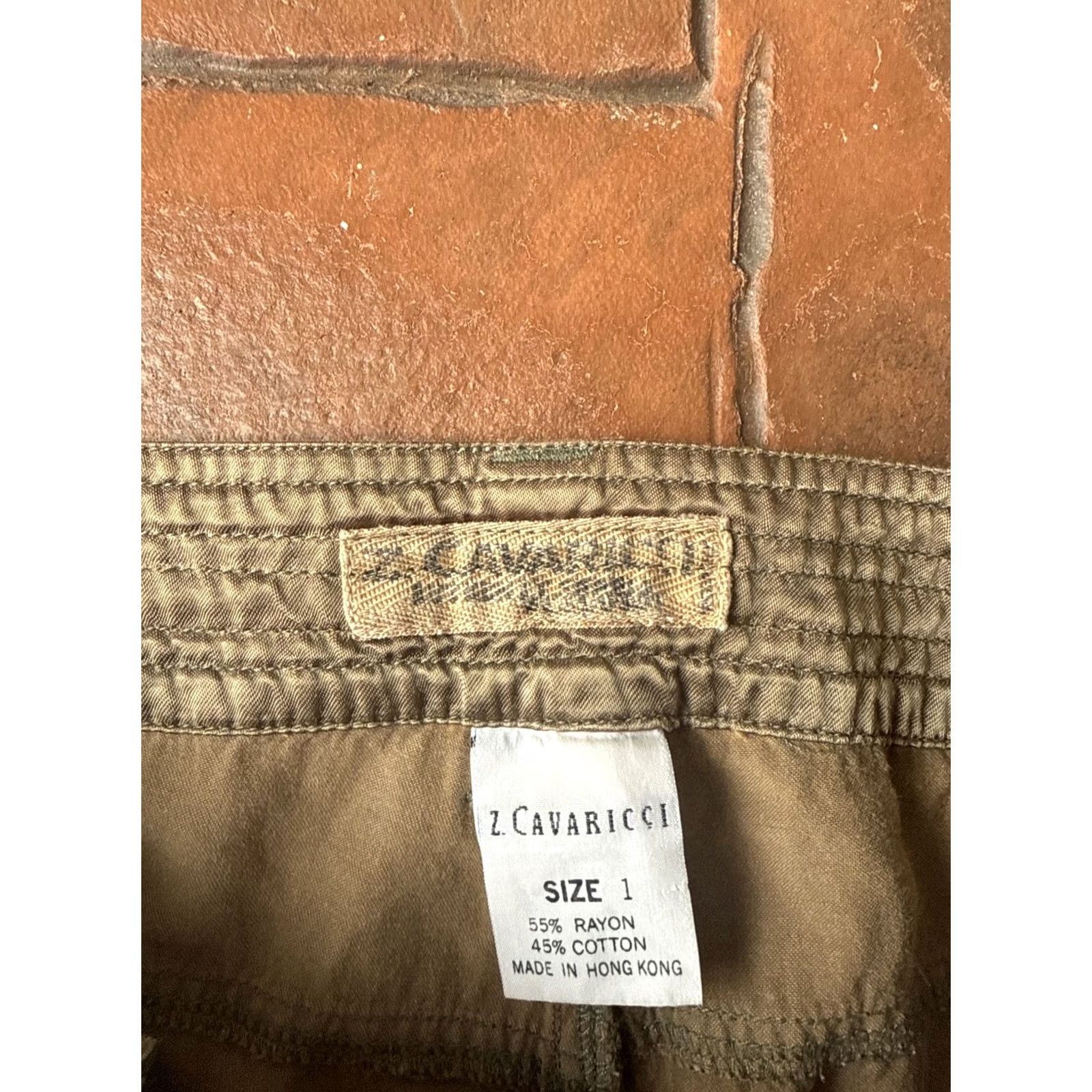 Vintage VINTAGE Z Cavaricii Satin Cargo Jogger Pants Women’s 1 Brown Size 30" / US 8 / IT 44 - 2 Thumbnail