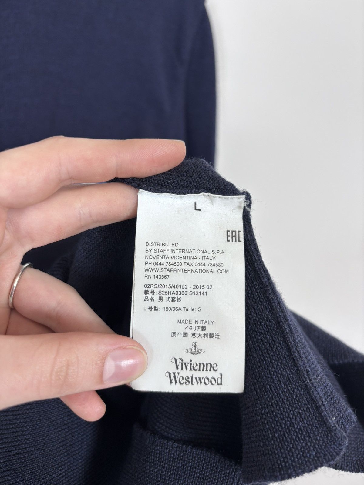Vivienne Westwood Vivienne Westwood Men’s Navy Blue Wool Sweater Jumper Size US L / EU 52-54 / 3 - 11 Thumbnail