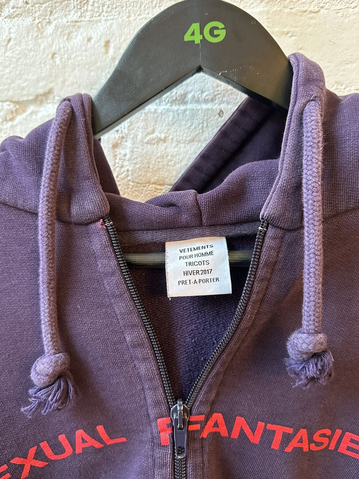 Vetements VETEMENTS SEXUAL FANTASIES HOODIE THRASHED Size US L / EU 52-54 / 3 - 5 Thumbnail