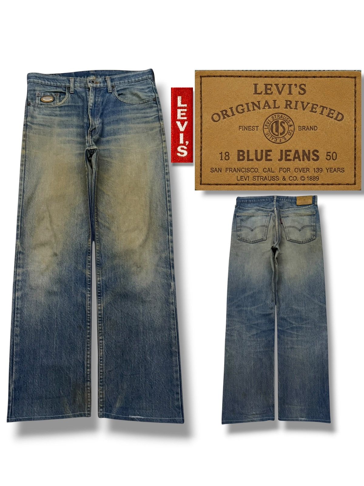 Levi's Vintage Clothing Vintage 90s Levi’s Original Riveted Blue Jeans Big E Japan Size US 32 / EU 48 - 1 Thumbnail