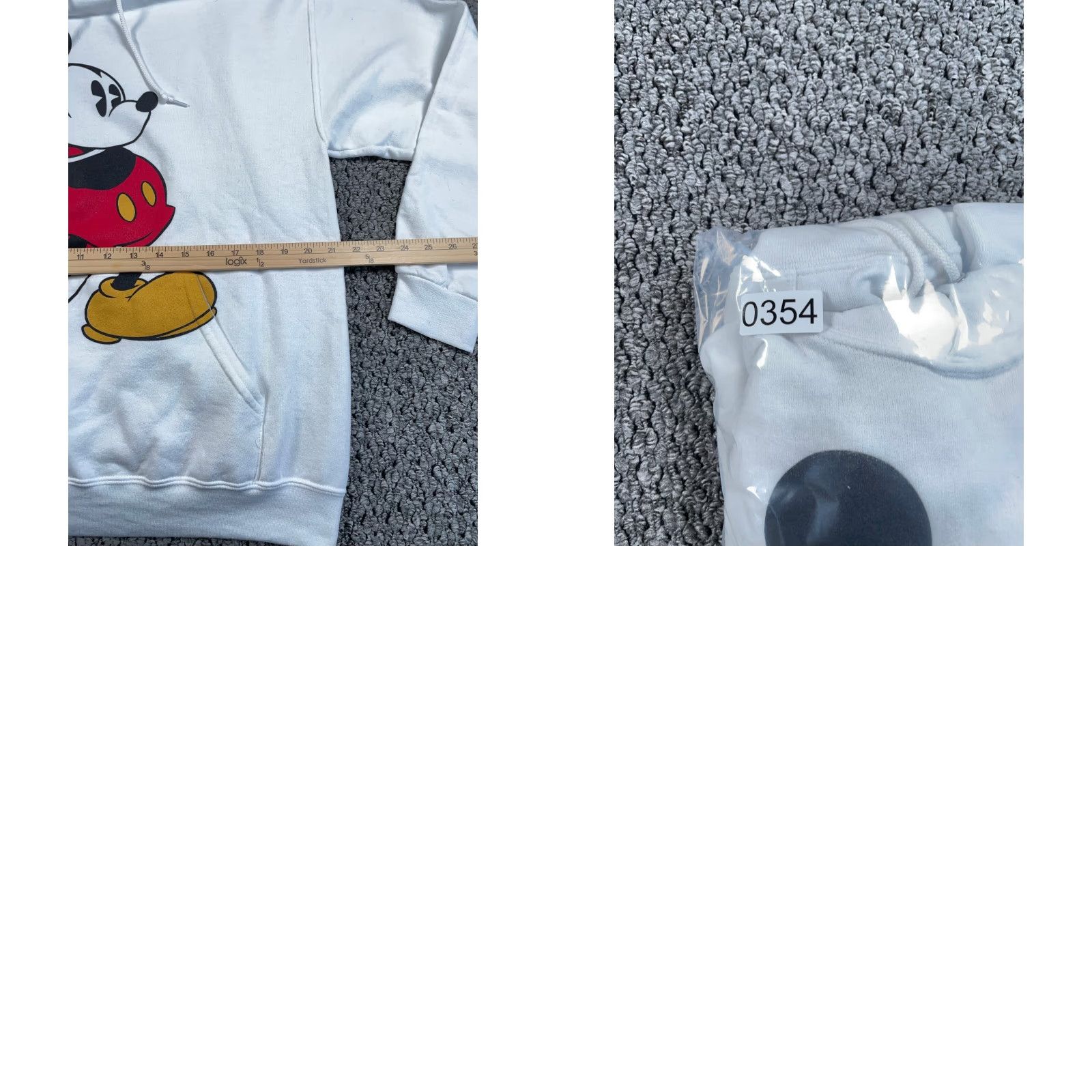 Disney Disney Mickey Mouse Print Hoodie Adult Large White Sweatshirt 50-50 Y2K Vintage Cartoon 90s Mens Pullover Hoodie Size US L / EU 52-54 / 3 - 9 Thumbnail