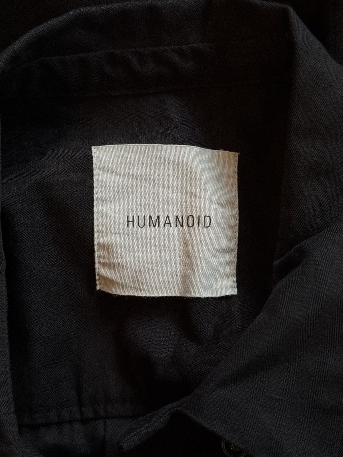 Designer × HUMANOID Humanoid avant garde linen blend belted black dress Size L / US 10 / IT 46 - 5 Thumbnail