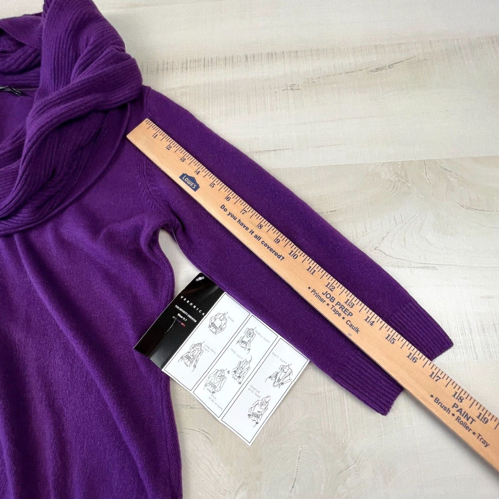 Vintage Designers Originals Women's Large Purple Pullover Sweater Veronica Infinity Style Size L / US 10 / IT 46 - 7 Thumbnail