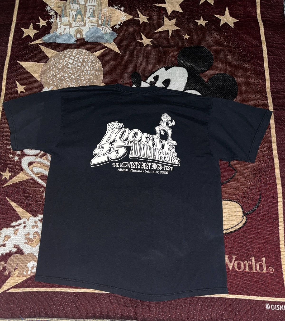 Vintage 2005 Boogie Midwest Biker Fest Skeleton Tshirt Size US XL / EU 56 / 4 - 3 Thumbnail