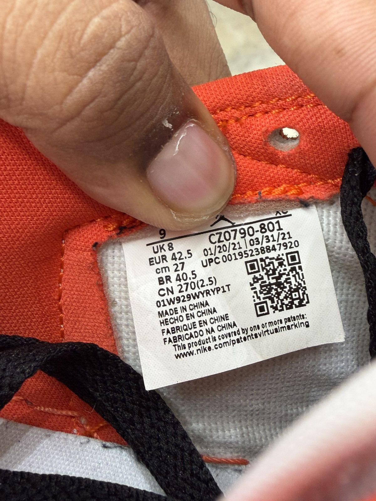 Jordan Brand Jordan 1 Low Starfish Size 9 (2021) Size US 9 / EU 42 - 10 Thumbnail