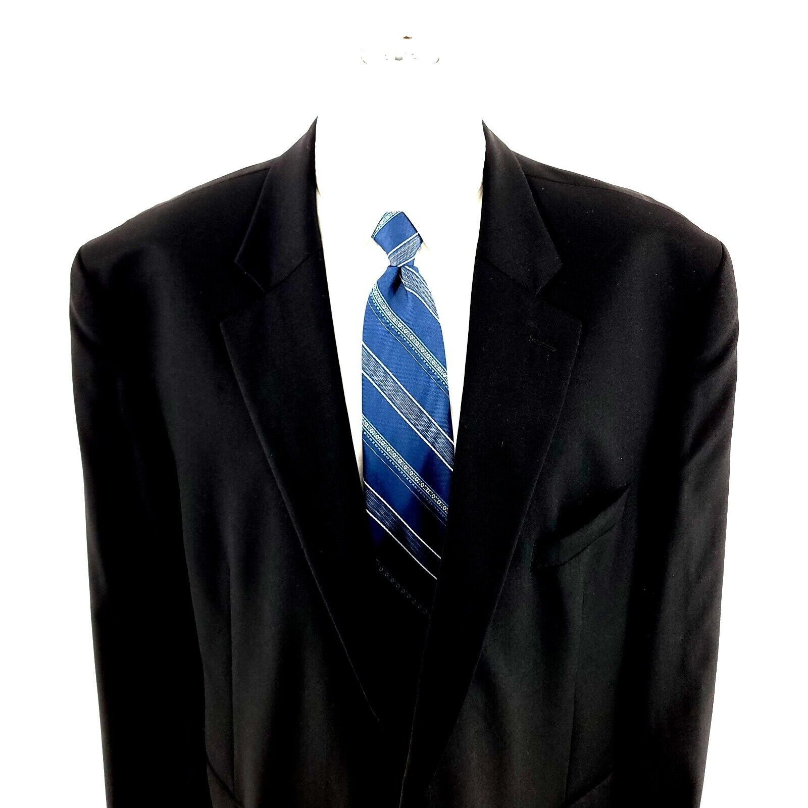 Jack Victor DAMAGED Jack Victor Valentino CT Wool 2 Button Blazer 50L Bl Size 50L - 1 Thumbnail
