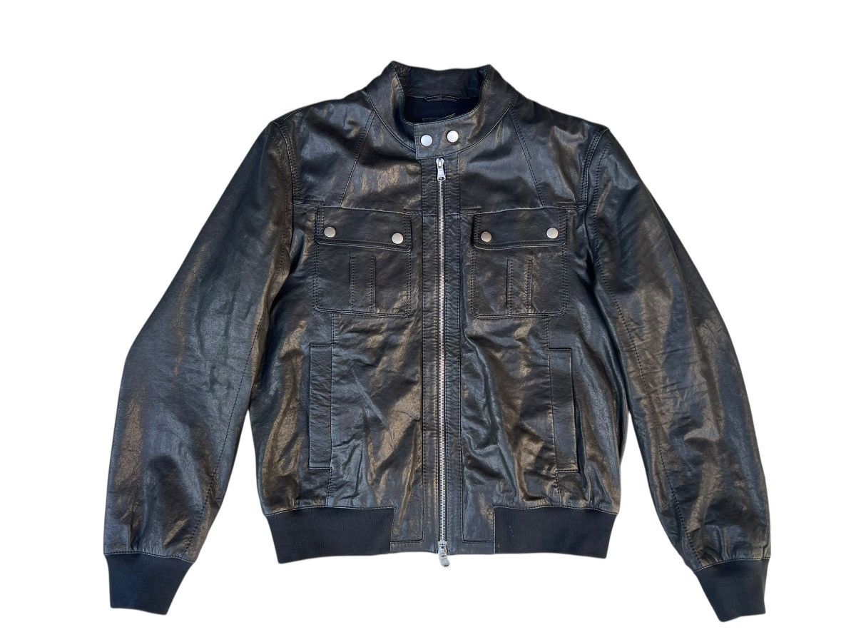 Hugo Boss Hugo Boss Italian Lamb Napa Leather Racer Jacket Size US M / EU 48-50 / 2 - 3 Thumbnail