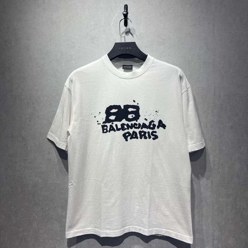 Balenciaga Balenciaga BB Ink Print Short Sleeve - dmc Size US XS / EU 42 / 0 - 1 Thumbnail