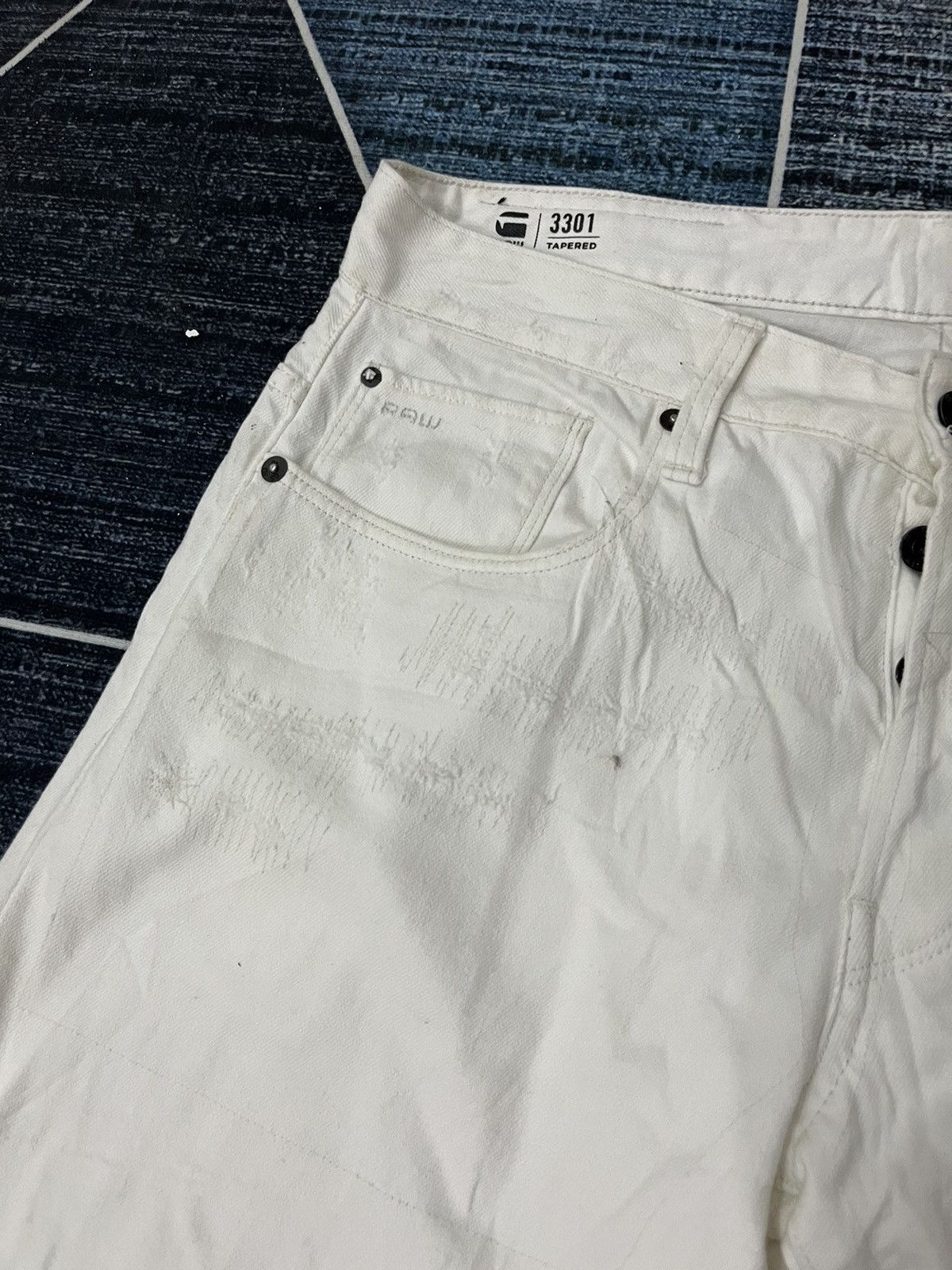 G-Star 3301 Tapered G Star Restored Denim Rip Repair Repeat Size US 34 / EU 50 - 5 Thumbnail