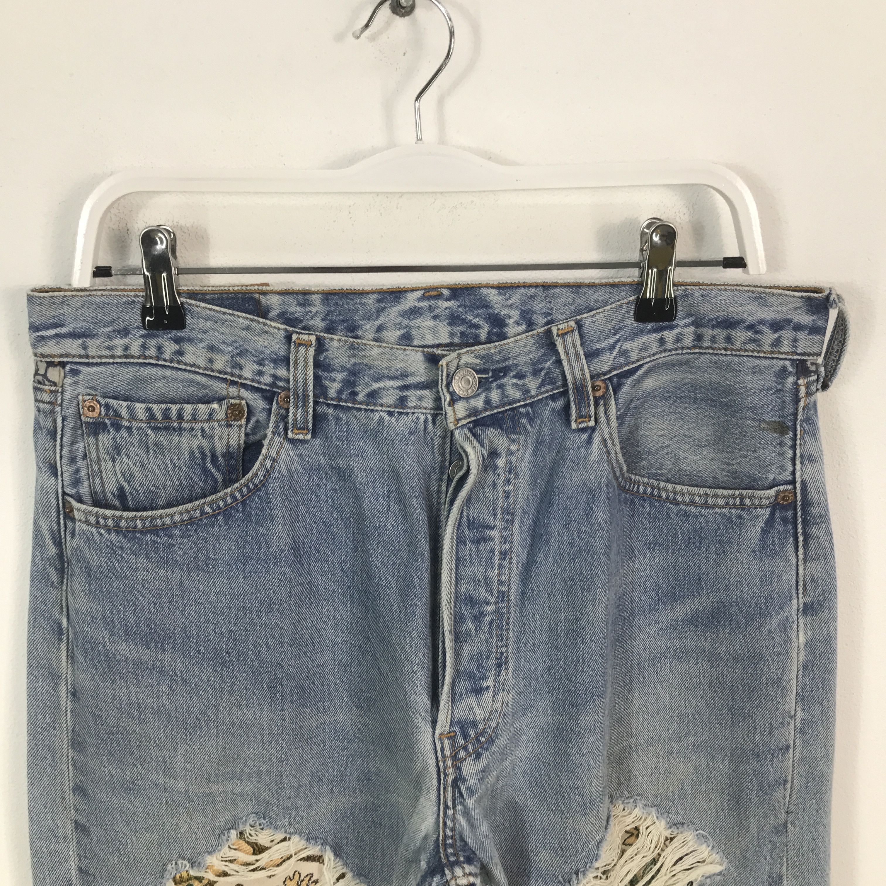 Levi's Rare levi's 501 distressed denim Jeans Size US 34 / EU 50 - 2 Thumbnail