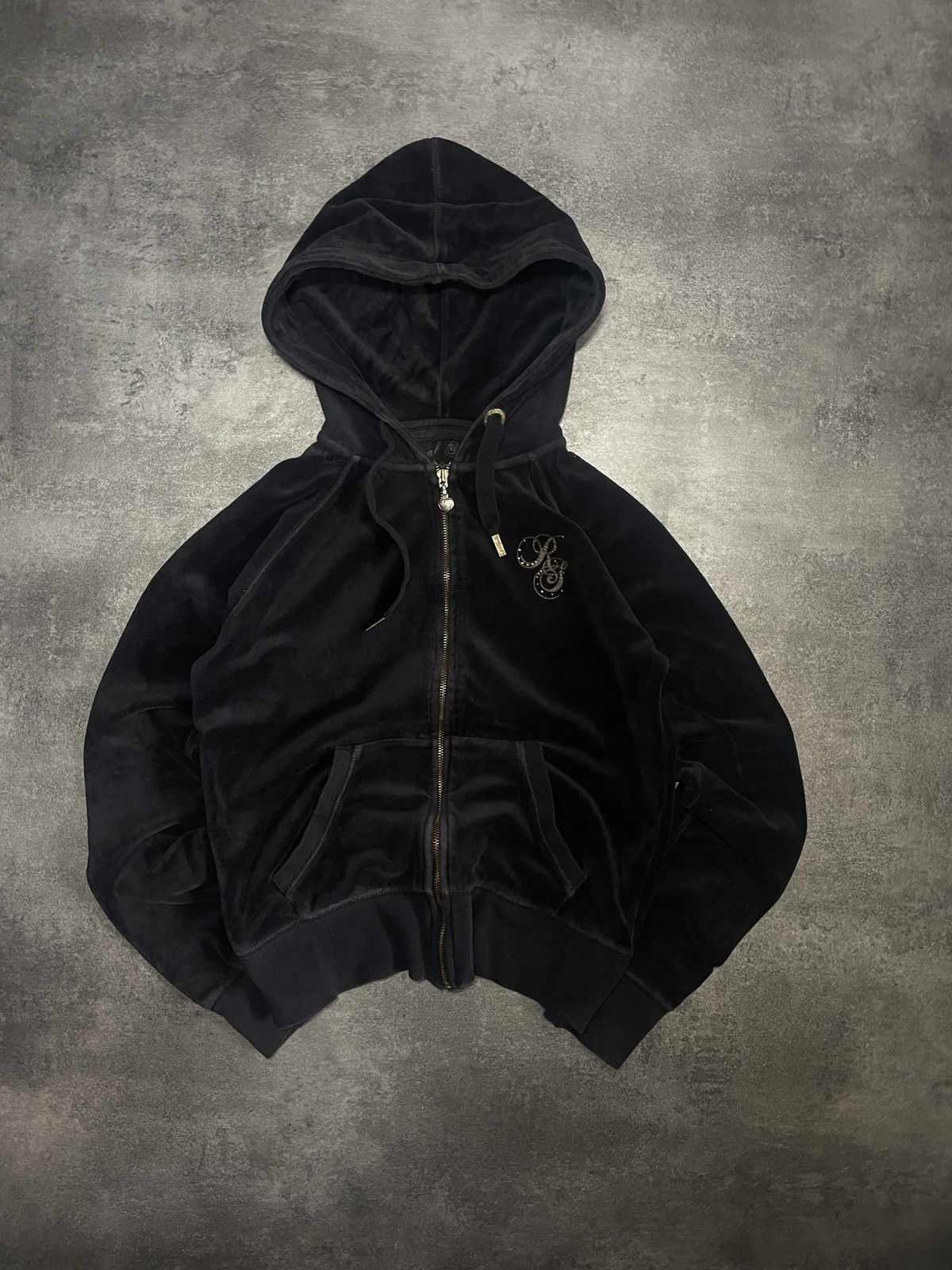 Vintage 💥Offers💥Suede Vintage Y2K Hoodie Zip Royal Hype Rare Boxy Size XS / US 0-2 / IT 36-38 - 2 Thumbnail