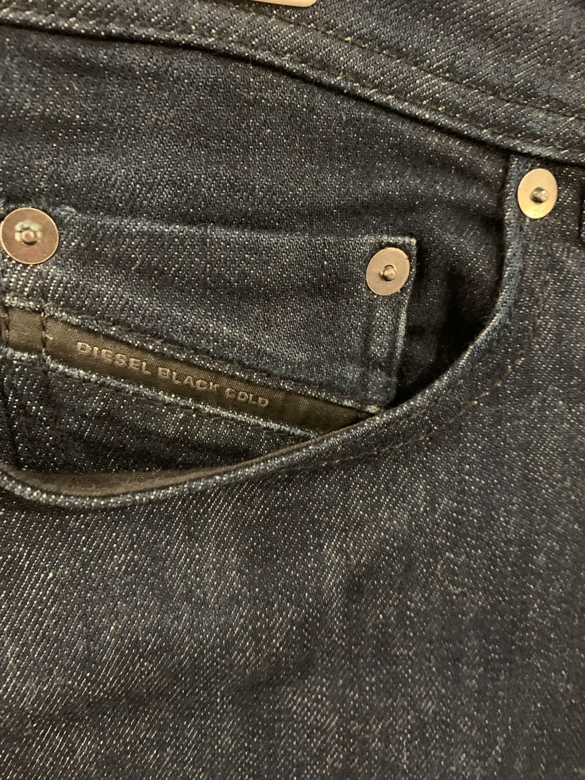 Diesel Black Gold vintage Diesel blue repaired leather skinny denim Size US 29 - 4 Thumbnail