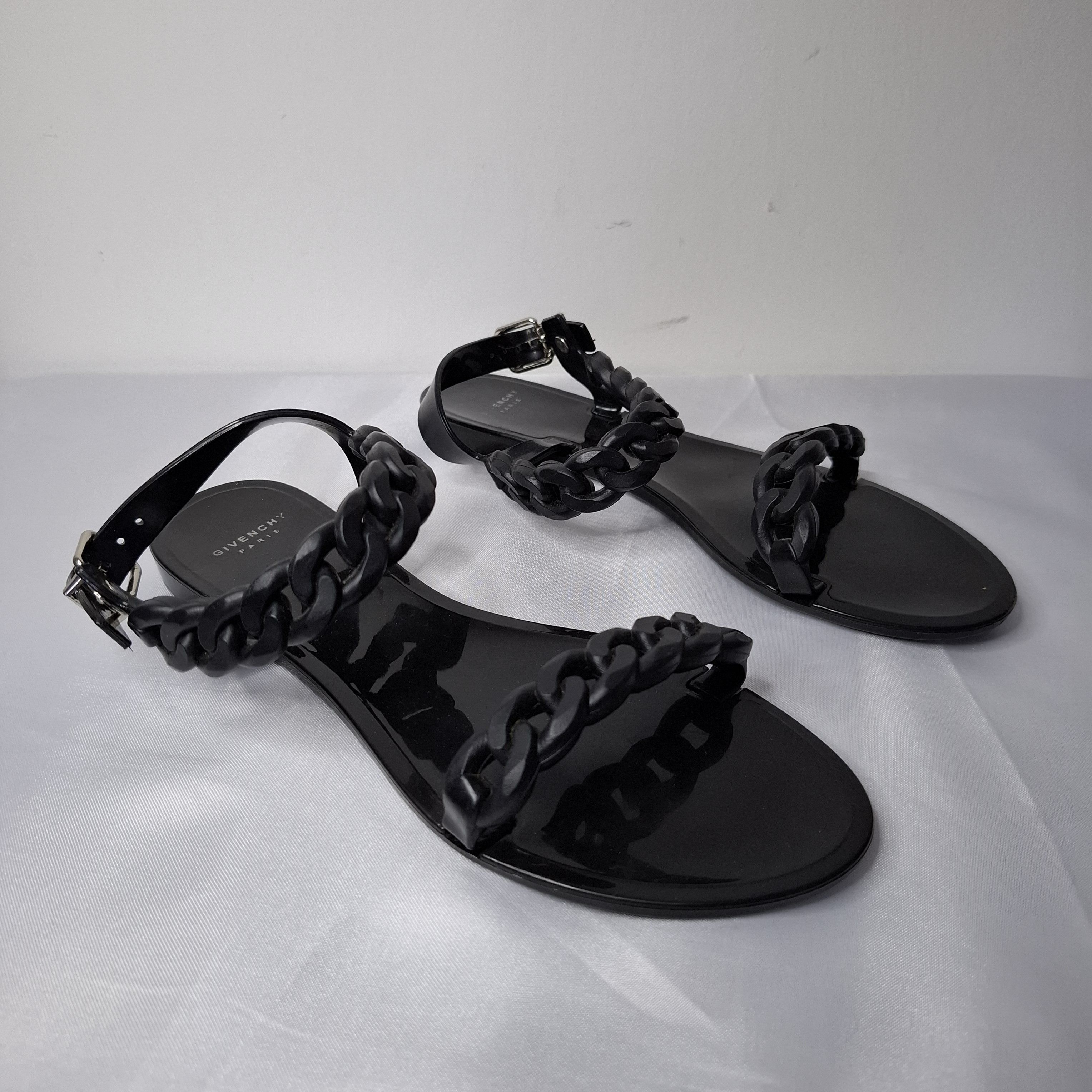 Givenchy Givenchy Jelly Chain Link Flat Open Toe Slingback Sandals Size US 7 / IT 37 - 1 Thumbnail
